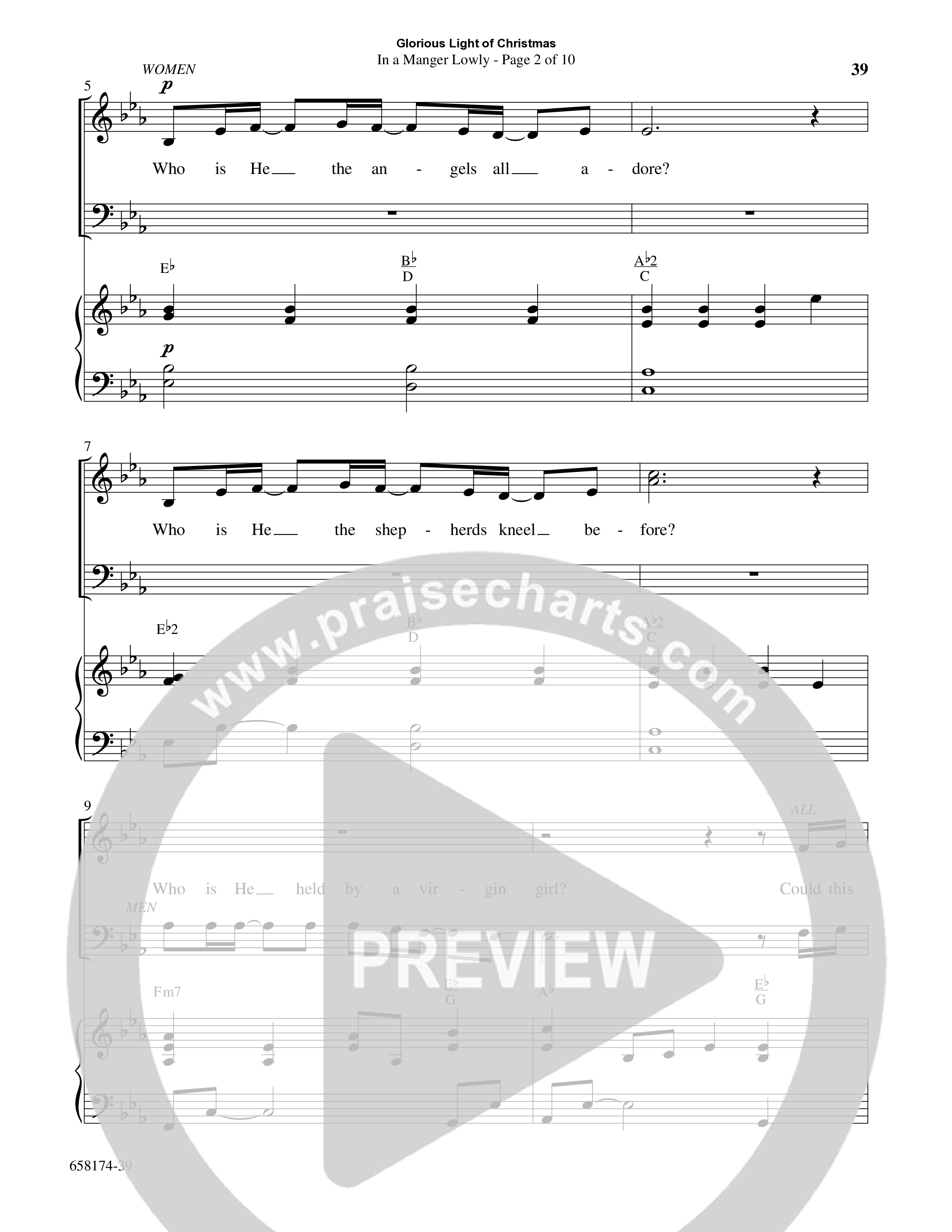 Glorious Light Of Christmas (9 Song Choral Collection) Song 4 (Piano SATB) (Word Music Choral / Arr. Marty Hamby)
