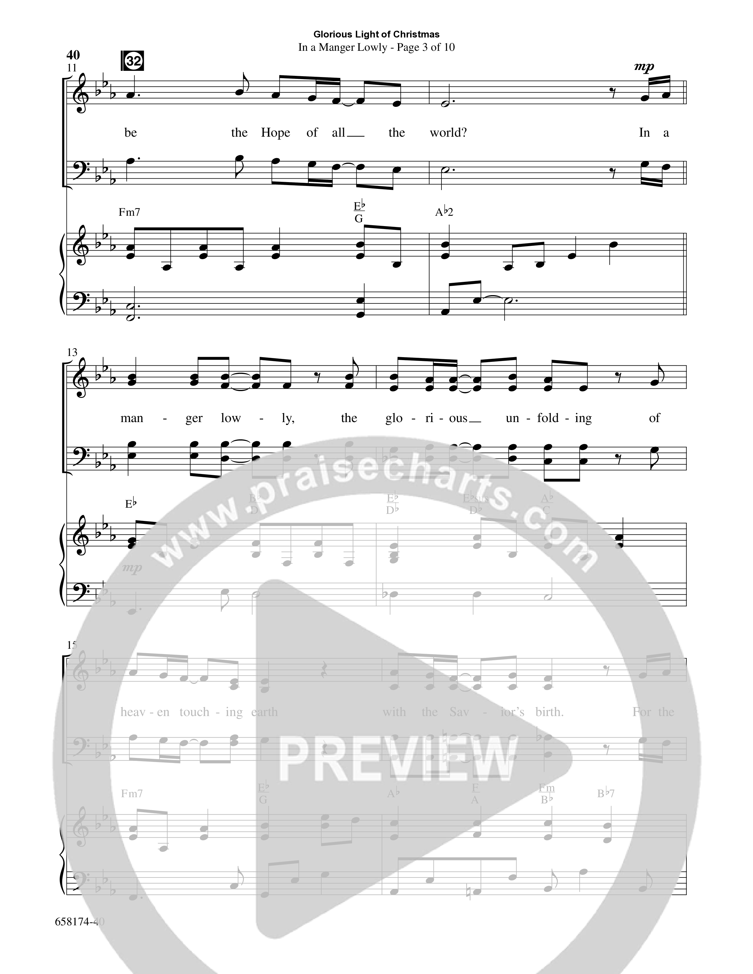 Glorious Light Of Christmas (9 Song Choral Collection) Song 4 (Piano SATB) (Word Music Choral / Arr. Marty Hamby)