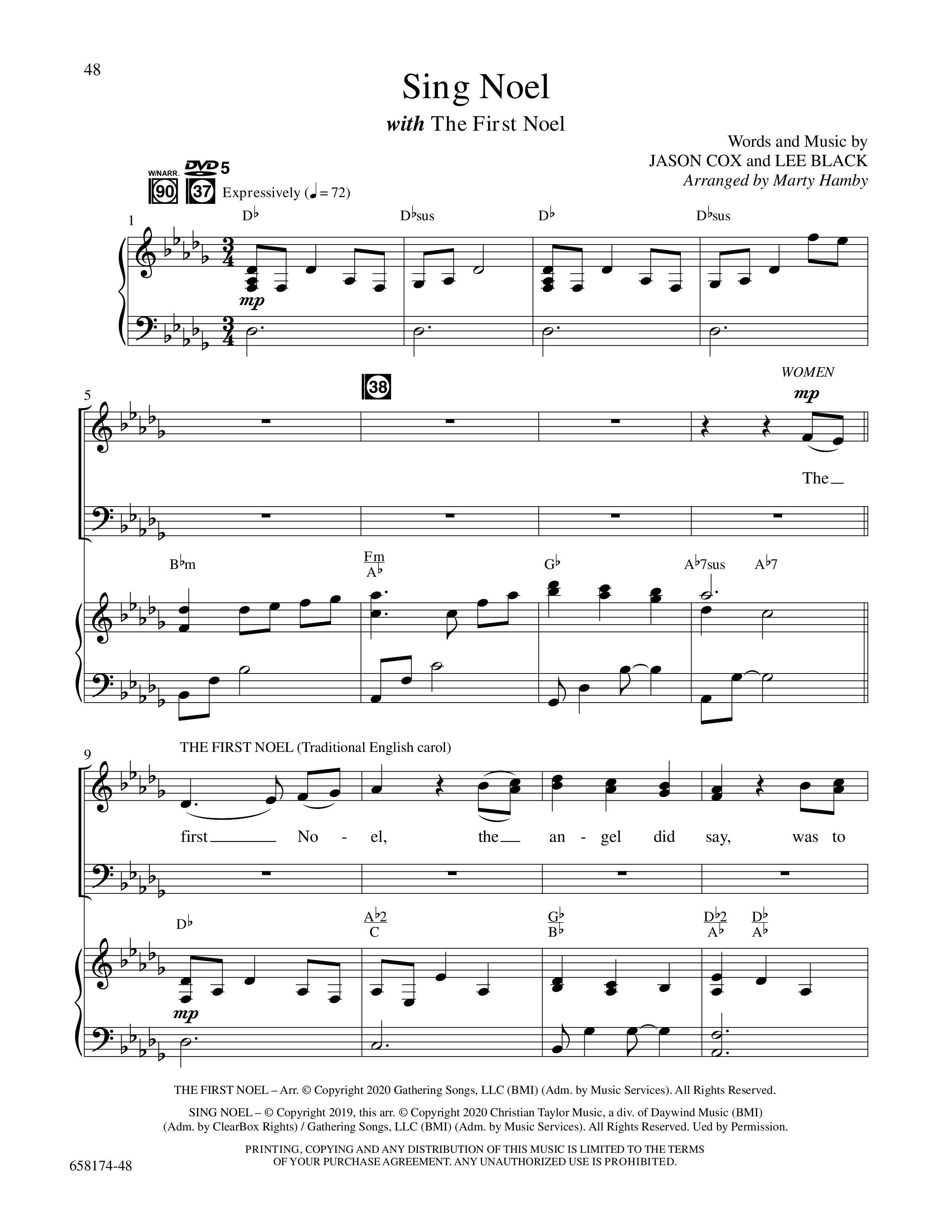 Glorious Light Of Christmas (9 Song Choral Collection) Song 5 (Piano SATB) (Word Music Choral / Arr. Marty Hamby)