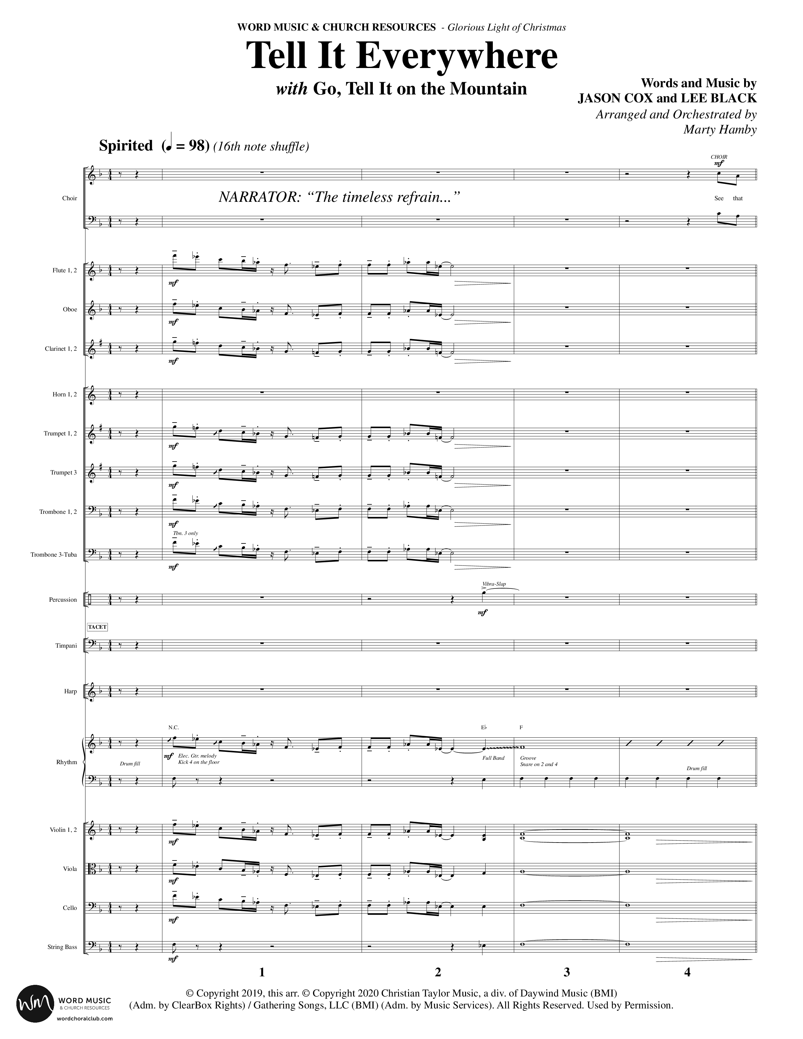 Glorious Light Of Christmas (9 Song Choral Collection) Song 6 (Orchestration) (Word Music Choral / Arr. Marty Hamby)