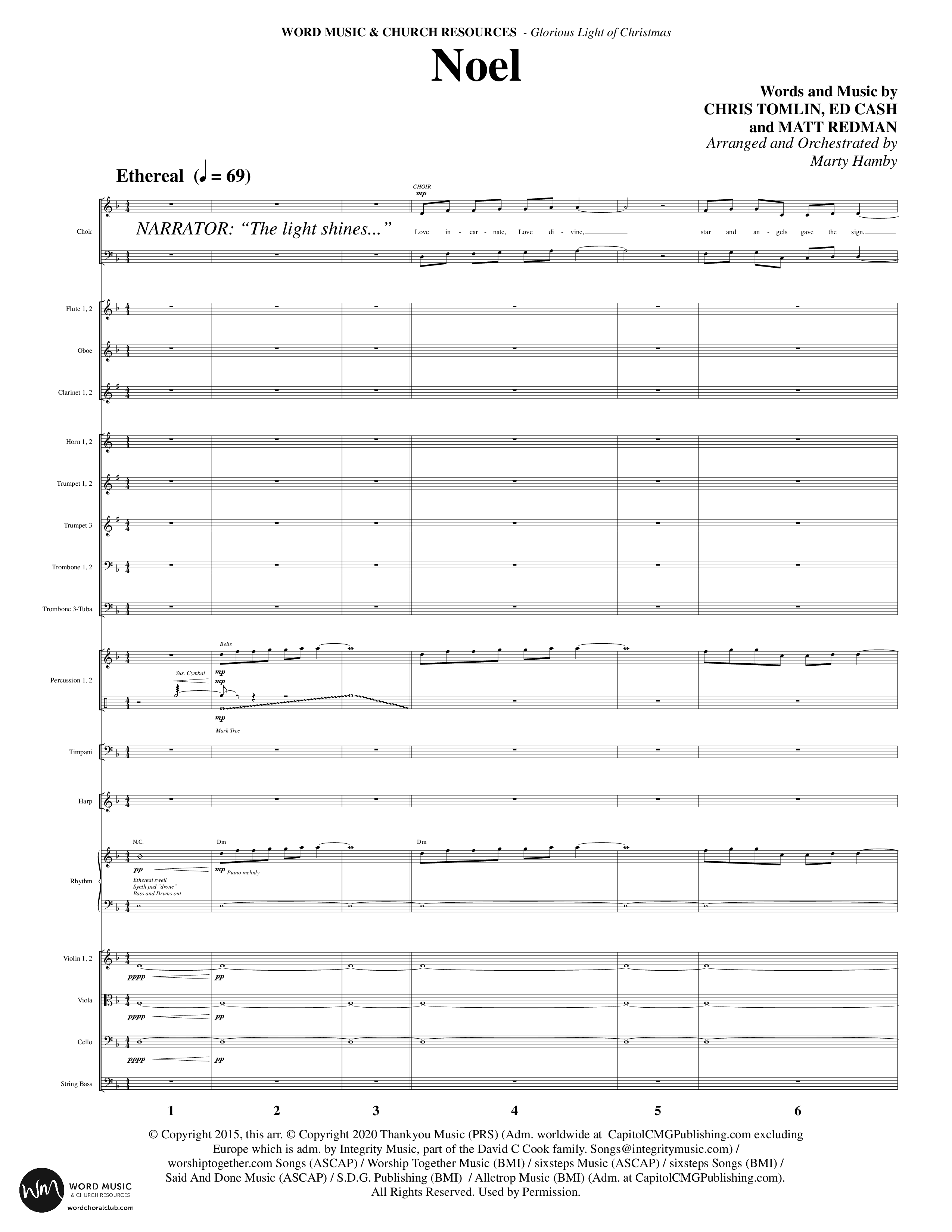 Glorious Light Of Christmas (9 Song Choral Collection) Song 7 (Orchestration) (Word Music Choral / Arr. Marty Hamby)