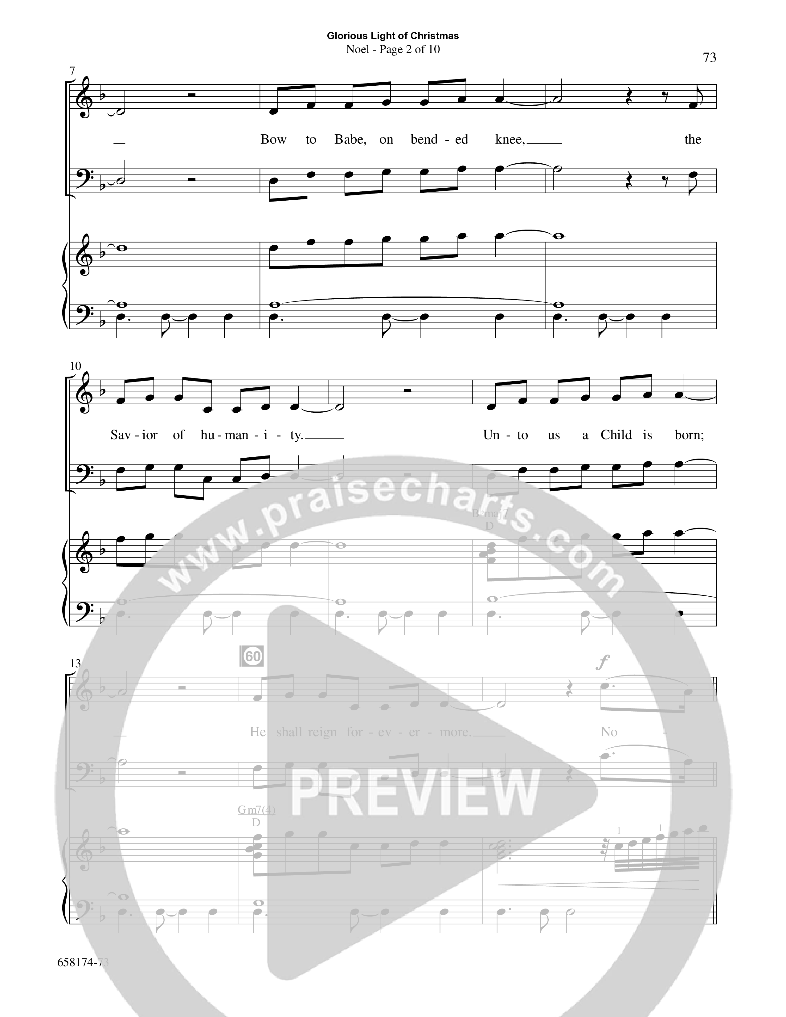 Glorious Light Of Christmas (9 Song Choral Collection) Song 7 (Piano SATB) (Word Music Choral / Arr. Marty Hamby)