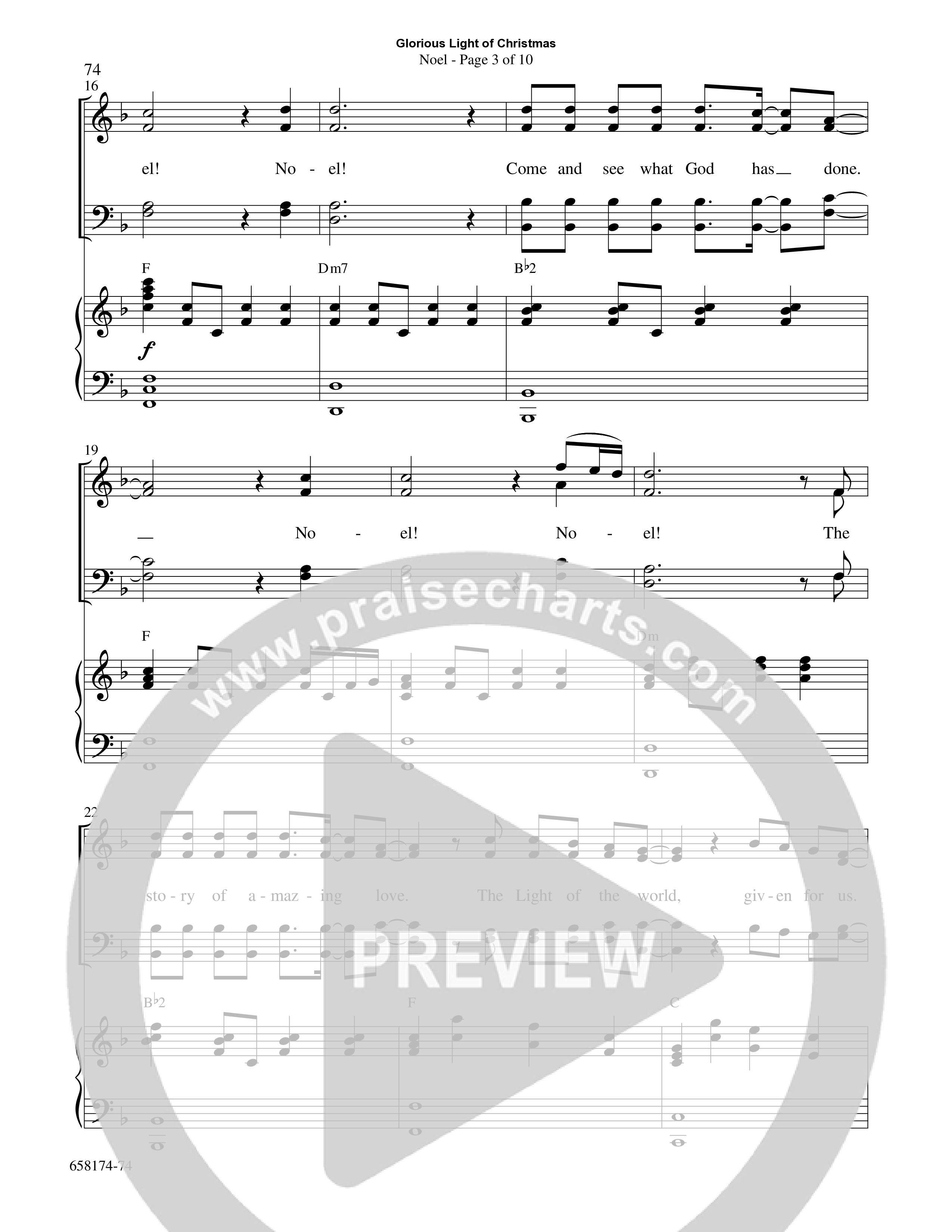 Glorious Light Of Christmas (9 Song Choral Collection) Song 7 (Piano SATB) (Word Music Choral / Arr. Marty Hamby)