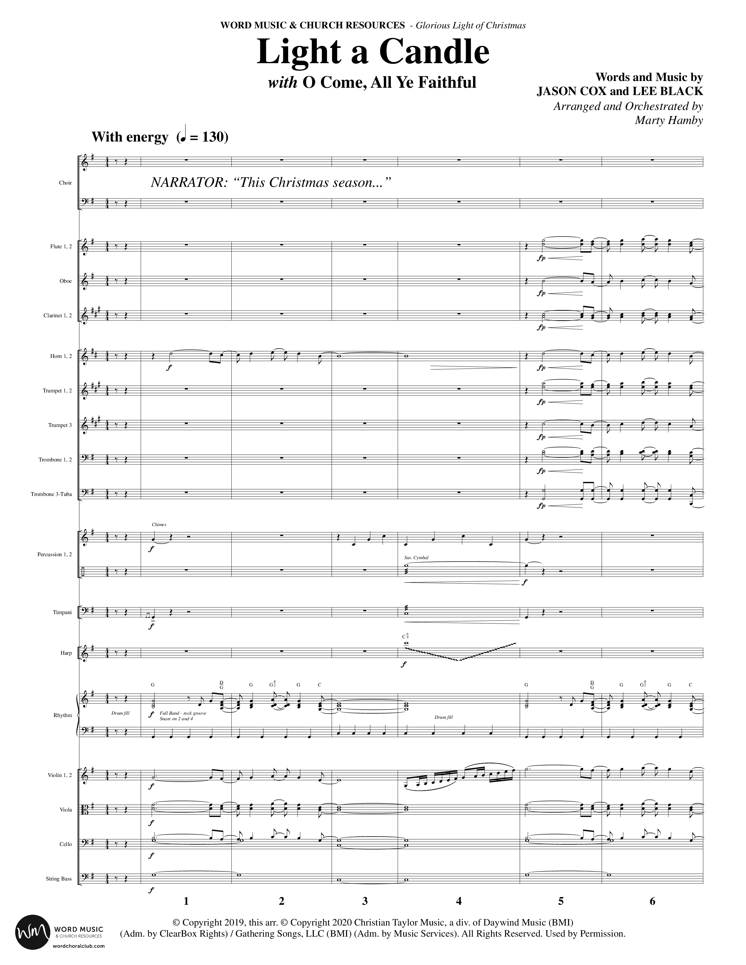Glorious Light Of Christmas (9 Song Choral Collection) Song 8 (Orchestration) (Word Music Choral / Arr. Marty Hamby)