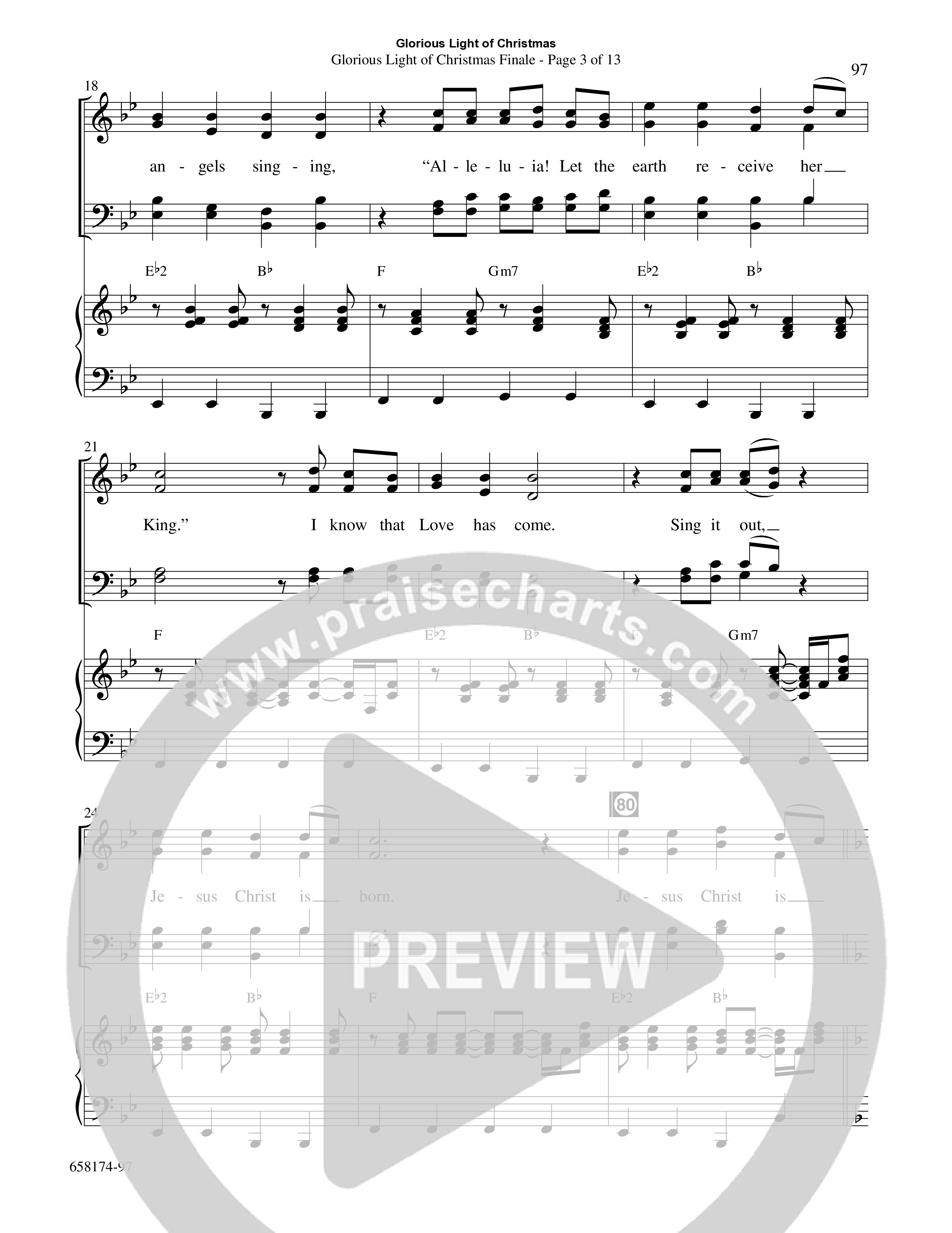 Glorious Light Of Christmas (9 Song Choral Collection) Song 9 (Piano SATB) (Word Music Choral / Arr. Marty Hamby)