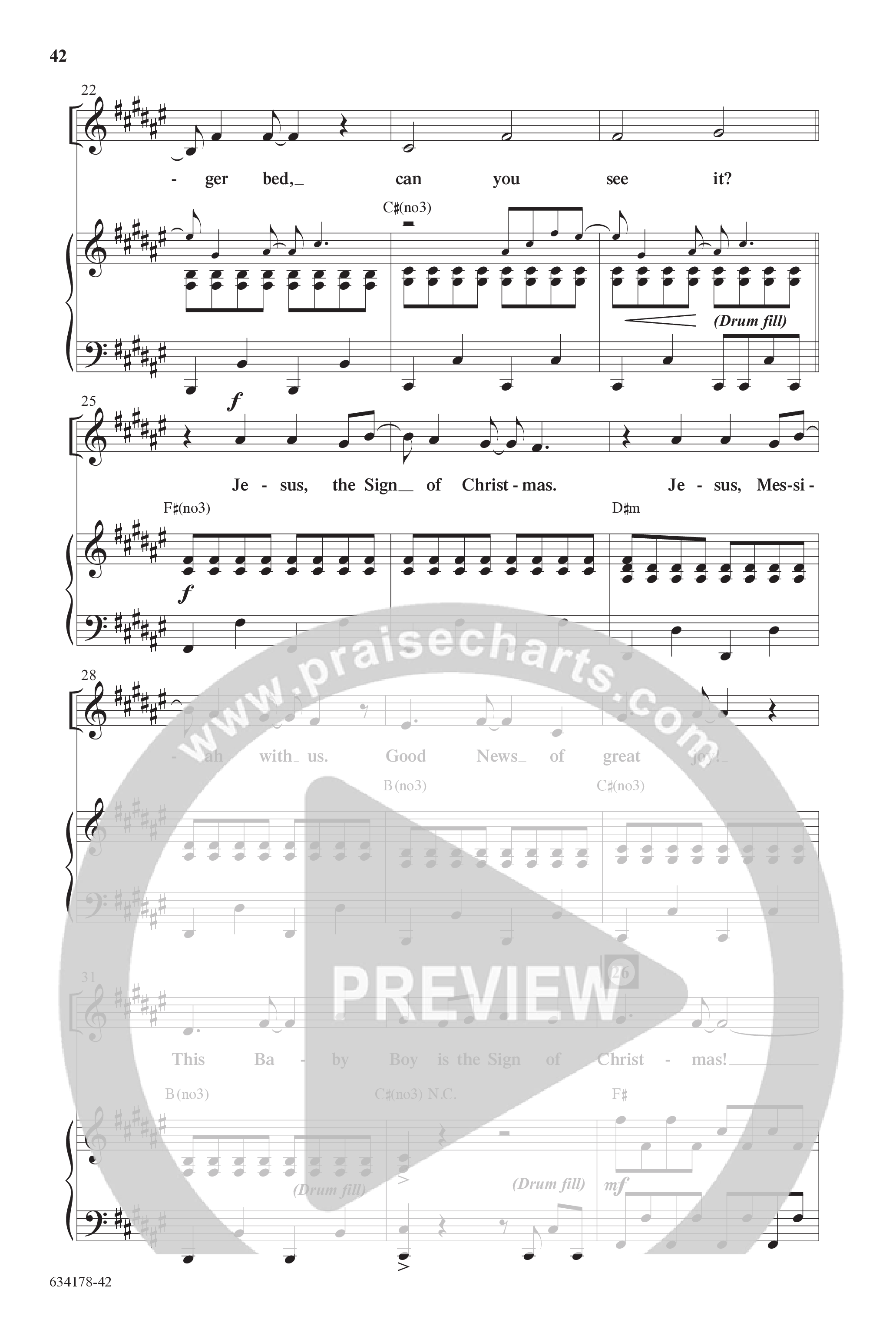 Good News Ahead: The Signs Of Christmas (7 Song Choral Collection) Song 5 (Piano SATB) (WordKidz)