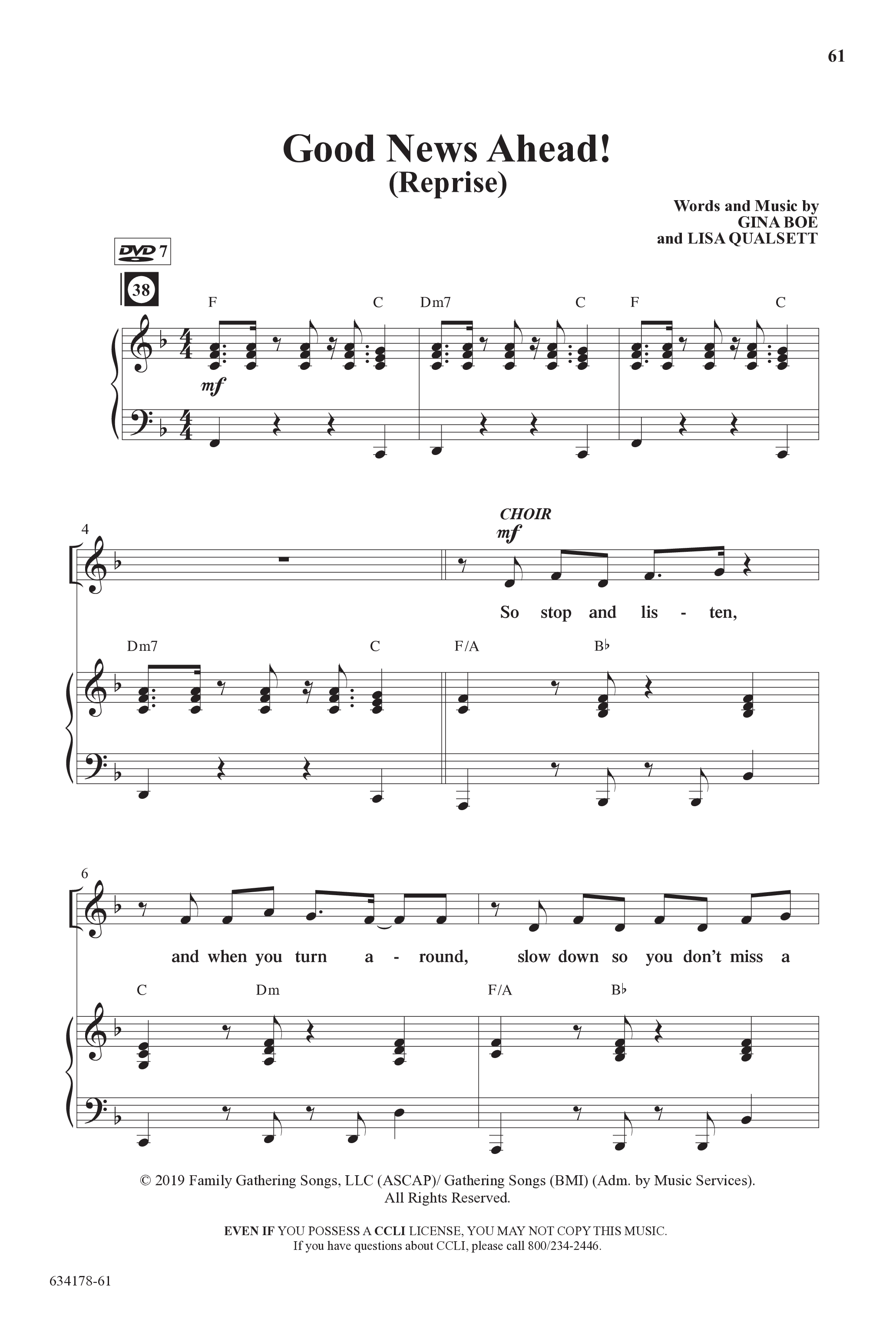 Good News Ahead: The Signs Of Christmas (7 Song Choral Collection) Song 7 (Piano SATB) (WordKidz)