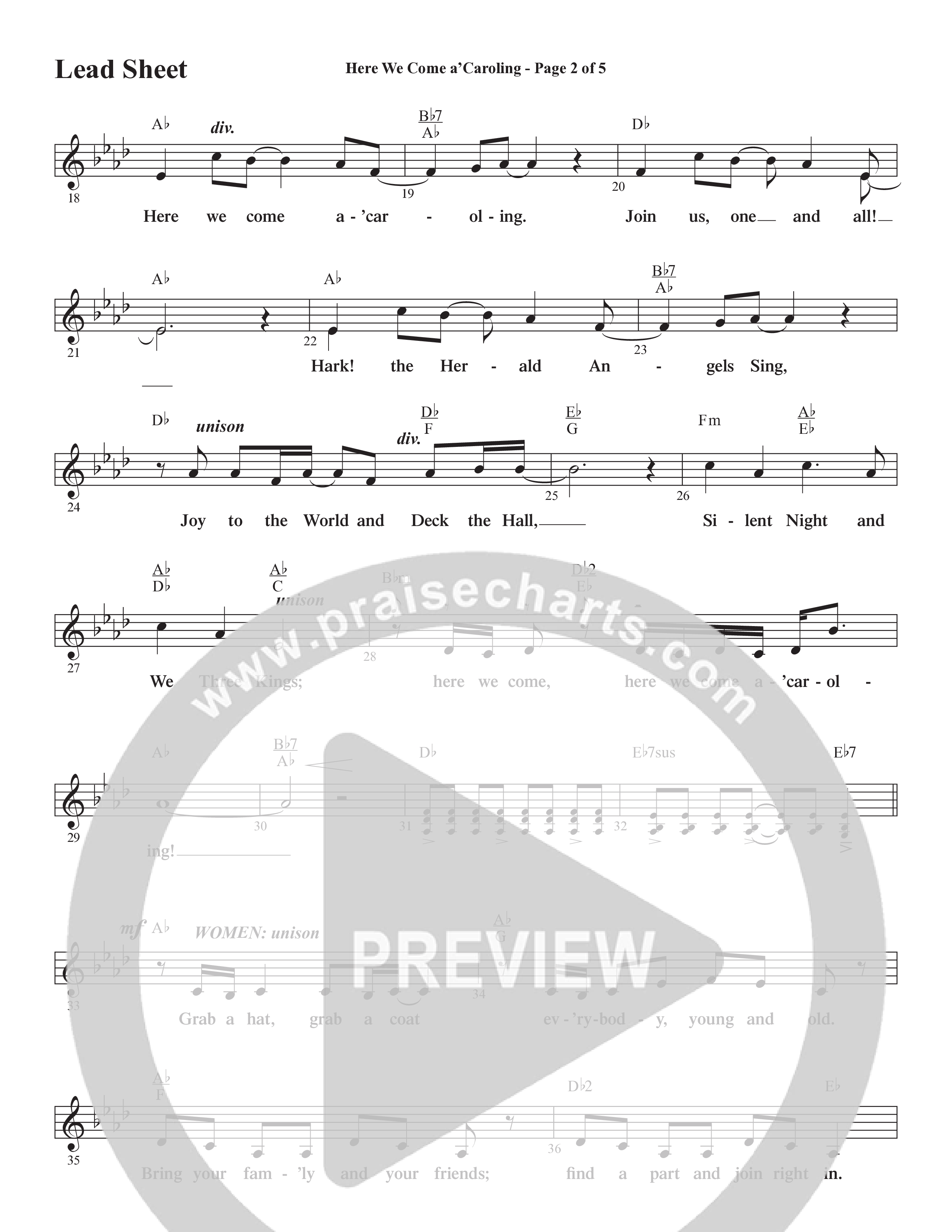Here We Come a'Caroling (5 Song Choral Collection) Lead & Chords Collection (Word Music Choral)