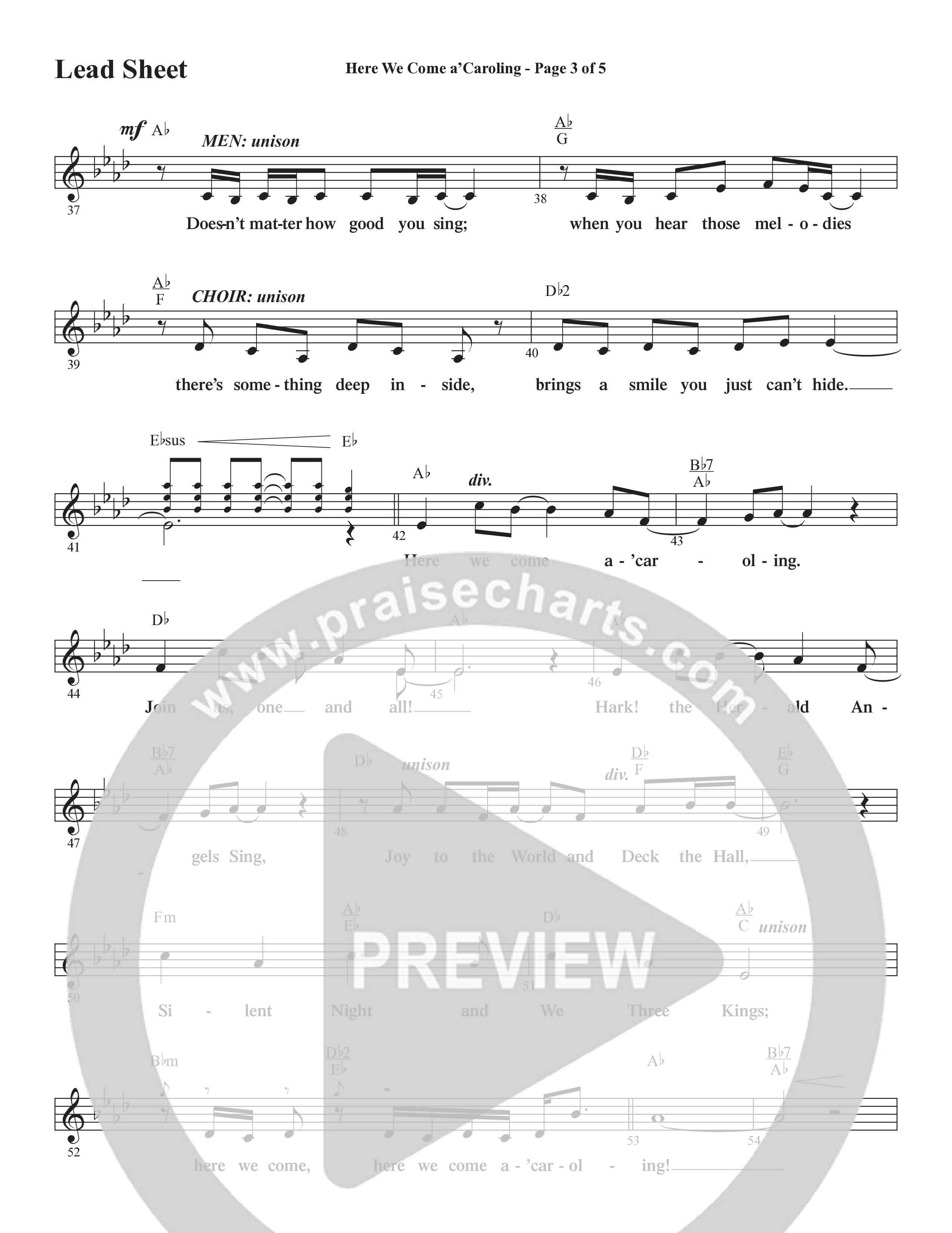 Here We Come a'Caroling (5 Song Choral Collection) Lead & Chords Collection (Word Music Choral)