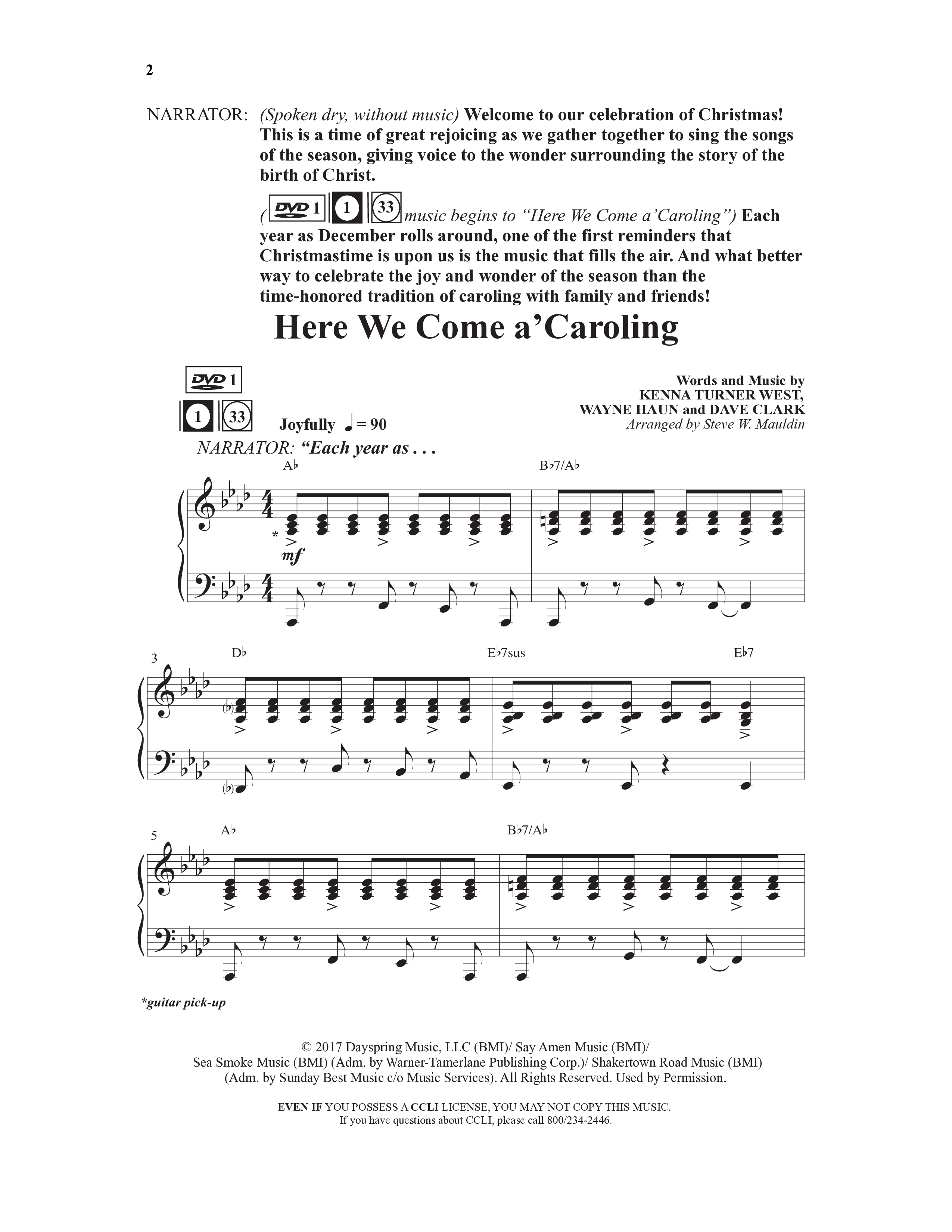 Here We Come a'Caroling (5 Song Choral Collection) Choral Book (Word Music Choral)