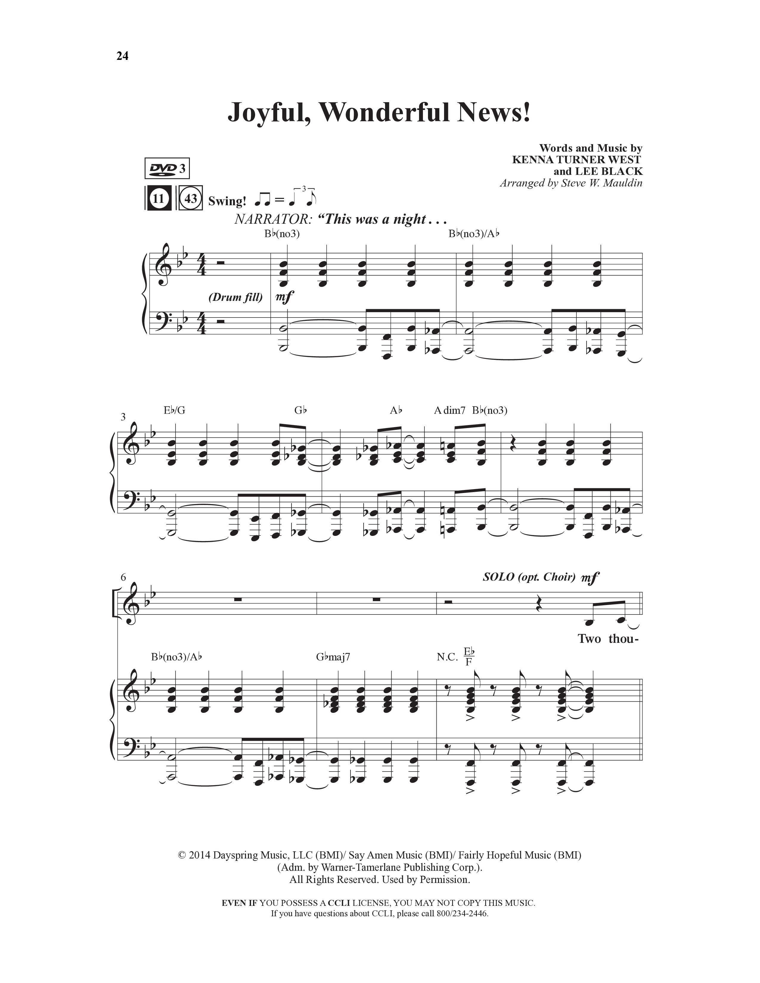 Here We Come a'Caroling (5 Song Choral Collection) Song 3 (Piano SATB) (Word Music Choral)