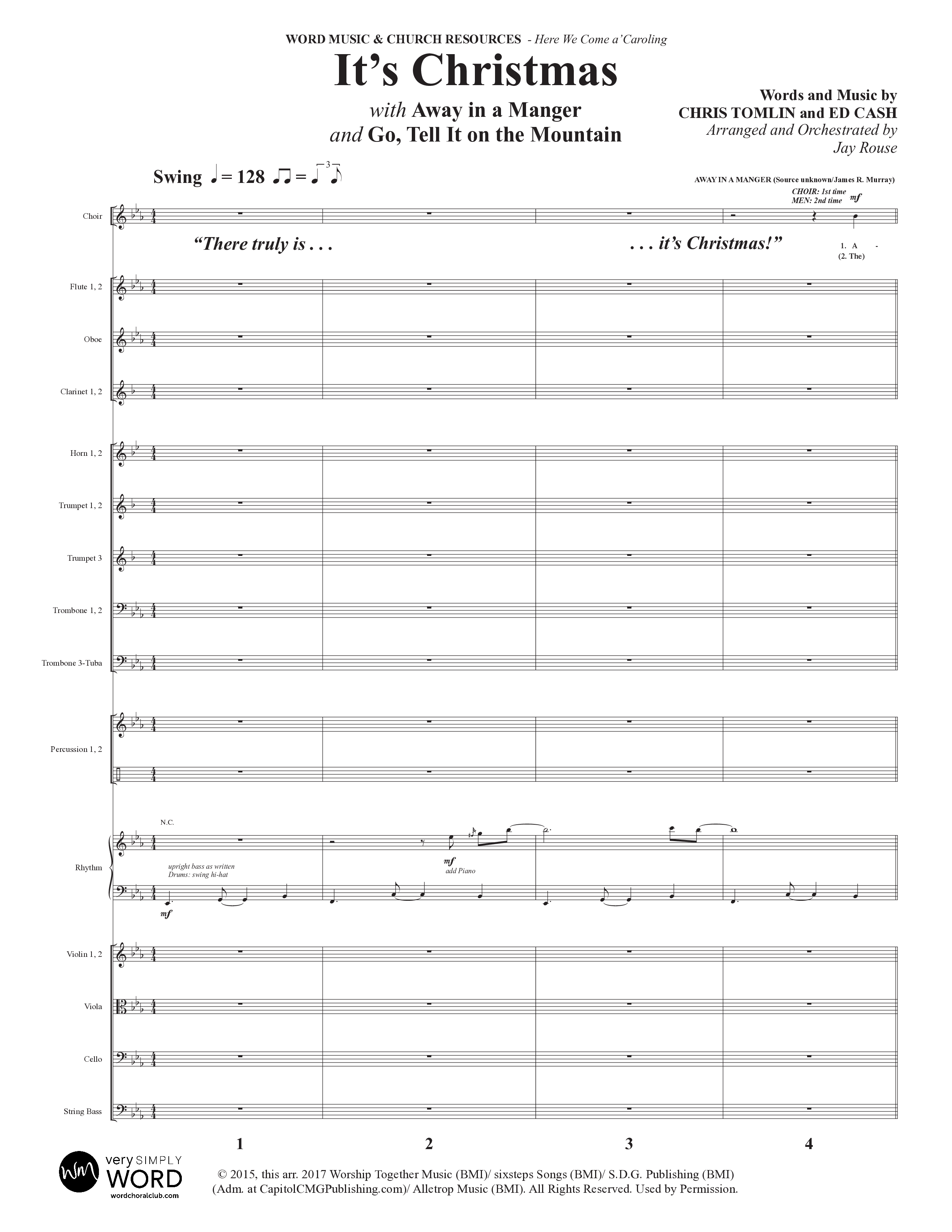 Here We Come a'Caroling (5 Song Choral Collection) Song 5 (Orchestration) (Word Music Choral)