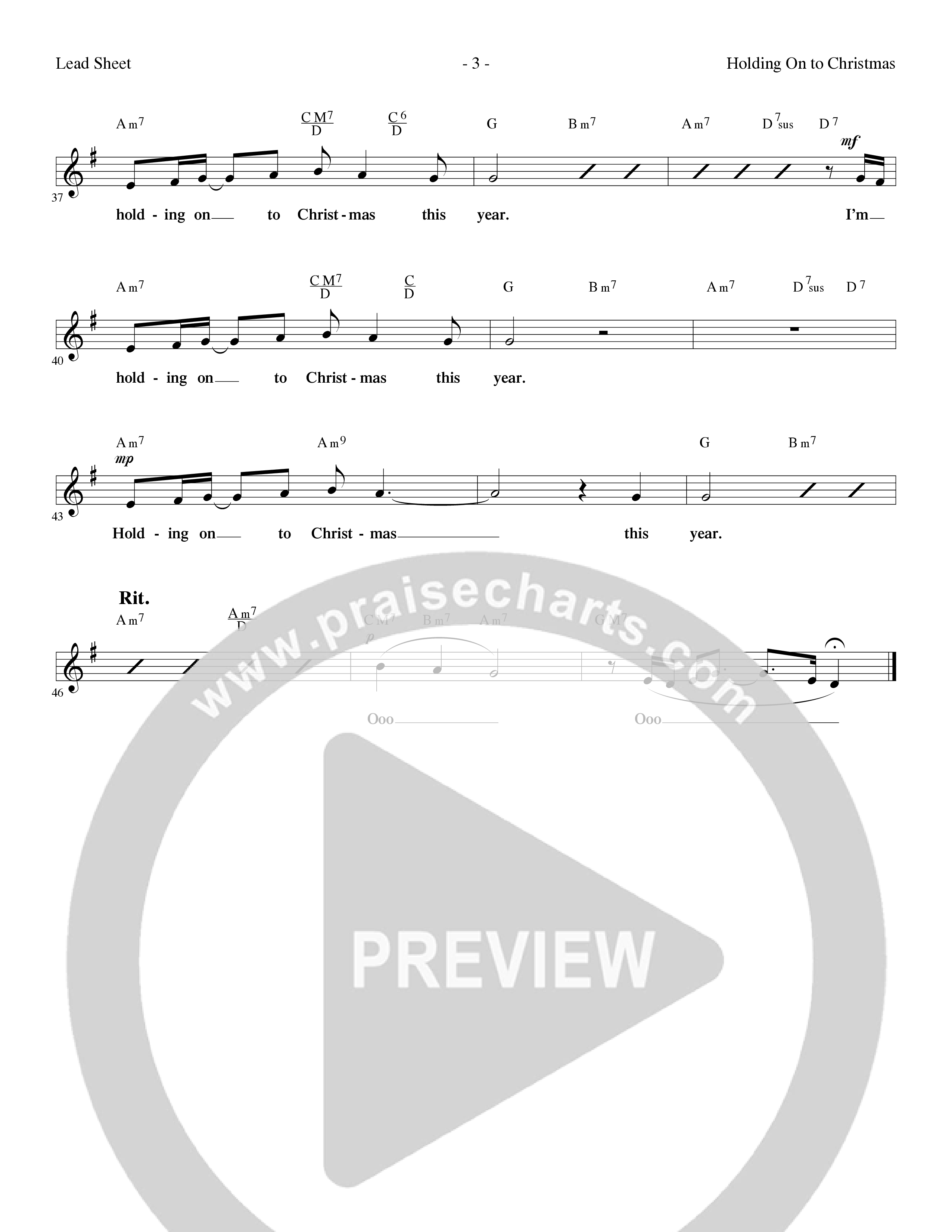 Holding On To Christmas (9 Song Choral Collection) Song 2 (Lead & Chords) (Word Music Choral / Arr. Marty Parks)