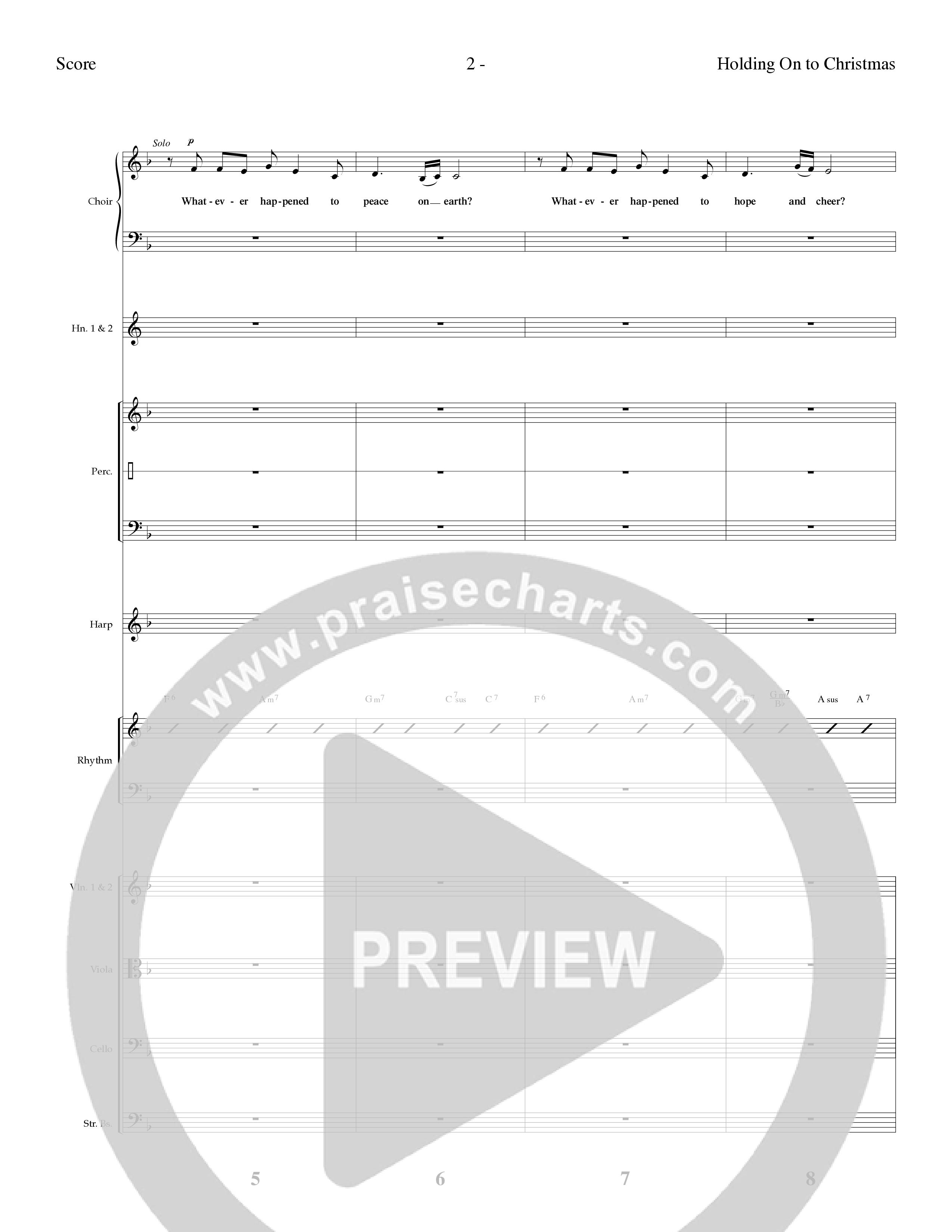Holding On To Christmas (9 Song Choral Collection) Song 2 (Orchestration) (Word Music Choral / Arr. Marty Parks)