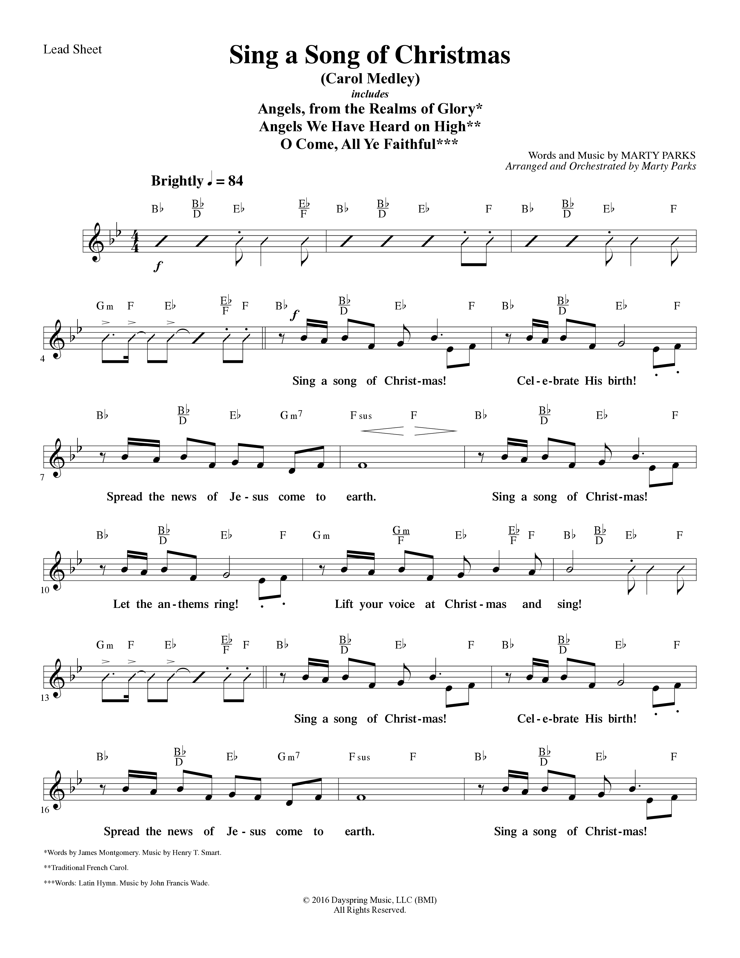 Holding On To Christmas (9 Song Choral Collection) Song 3 (Lead & Chords) (Word Music Choral / Arr. Marty Parks)