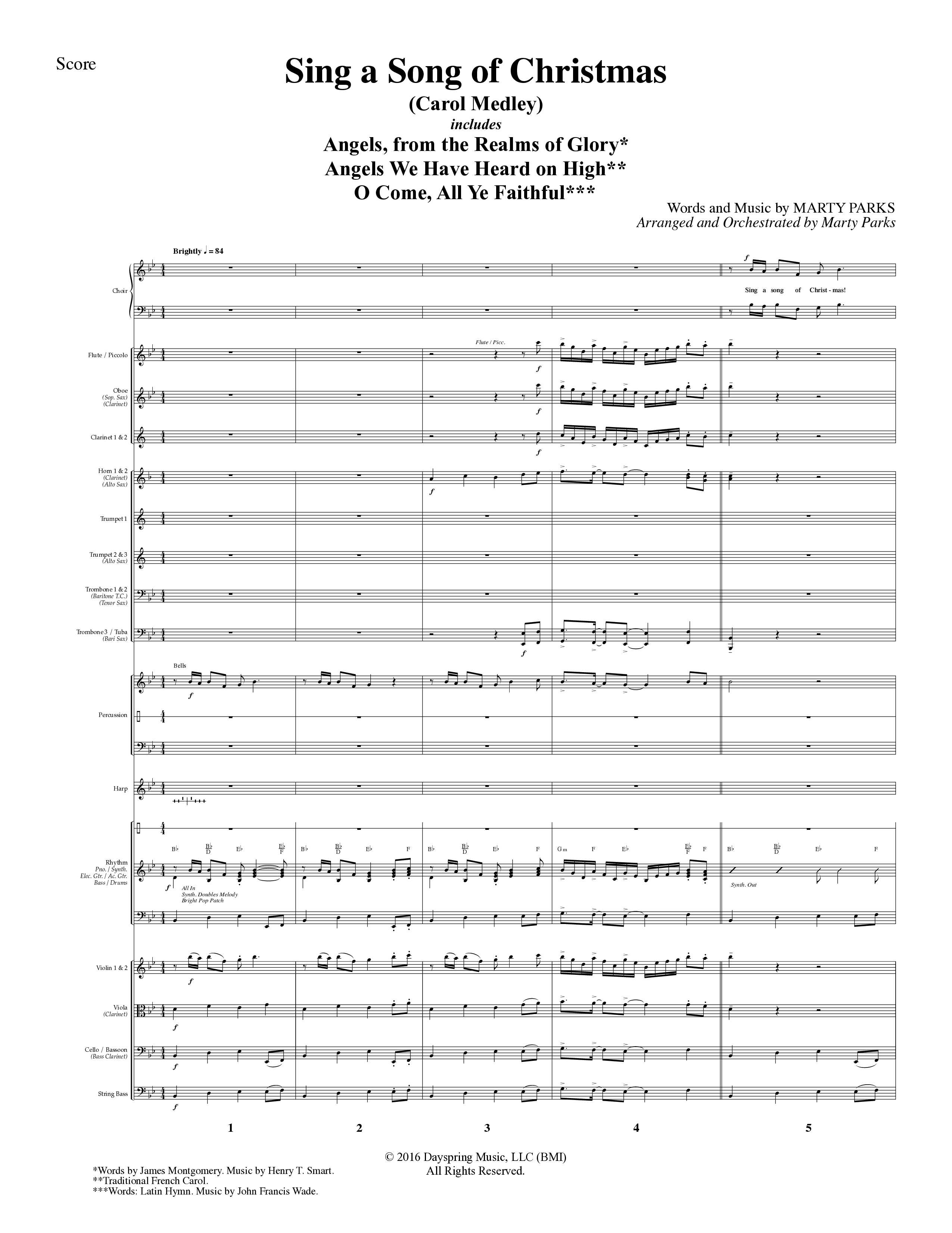 Holding On To Christmas (9 Song Choral Collection) Song 3 (Orchestration) (Word Music Choral / Arr. Marty Parks)