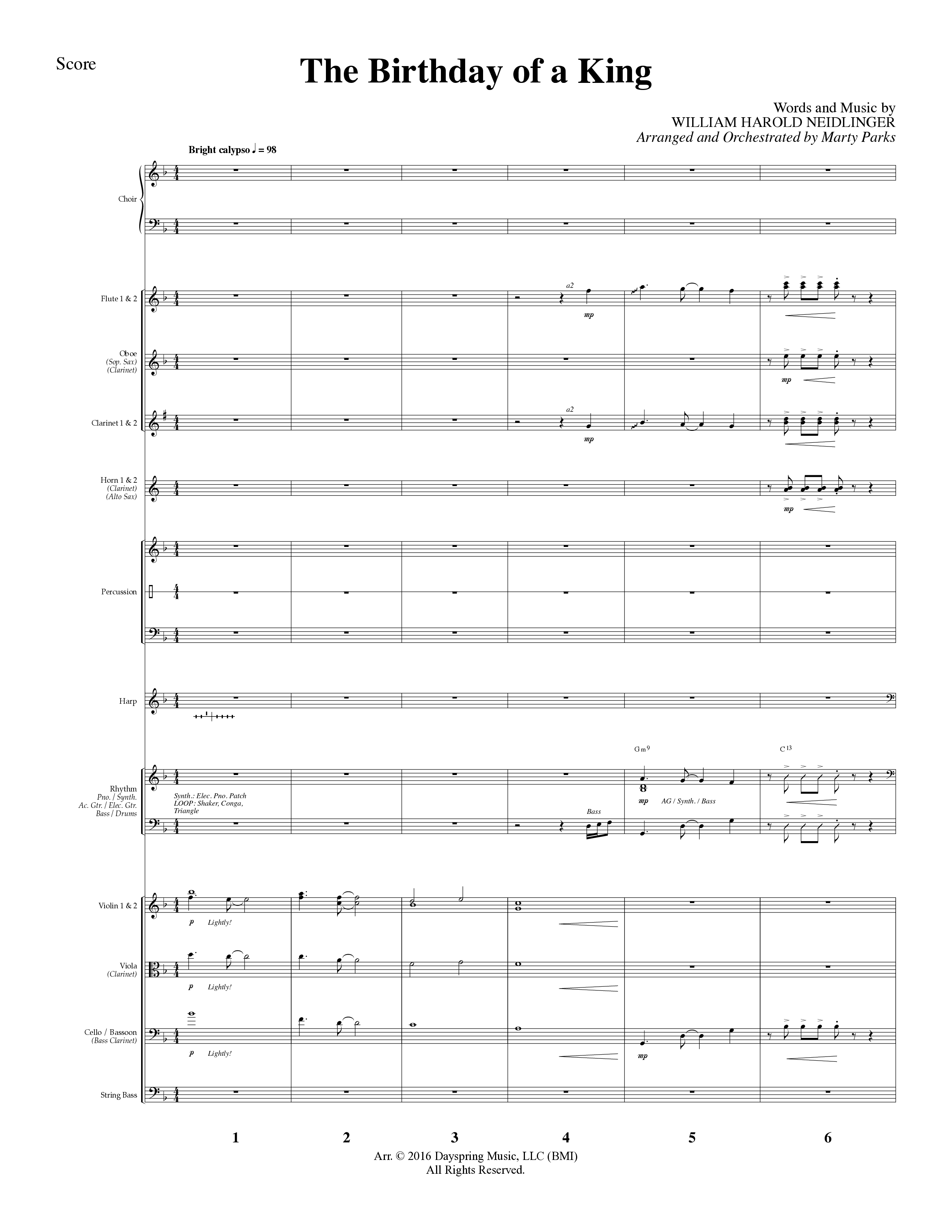 Holding On To Christmas (9 Song Choral Collection) Song 5 (Orchestration) (Word Music Choral / Arr. Marty Parks)