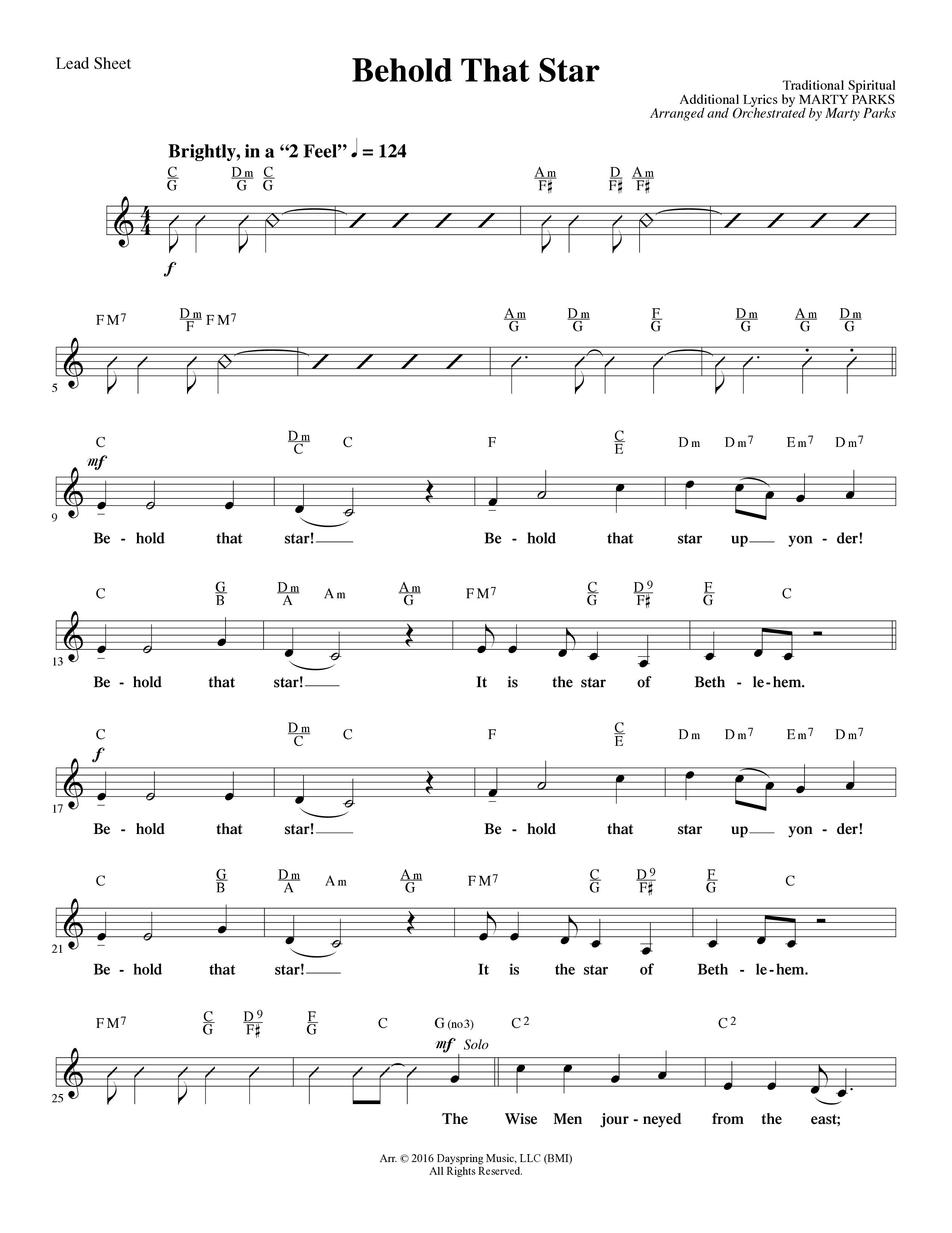 Holding On To Christmas (9 Song Choral Collection) Song 7 (Lead & Chords) (Word Music Choral / Arr. Marty Parks)