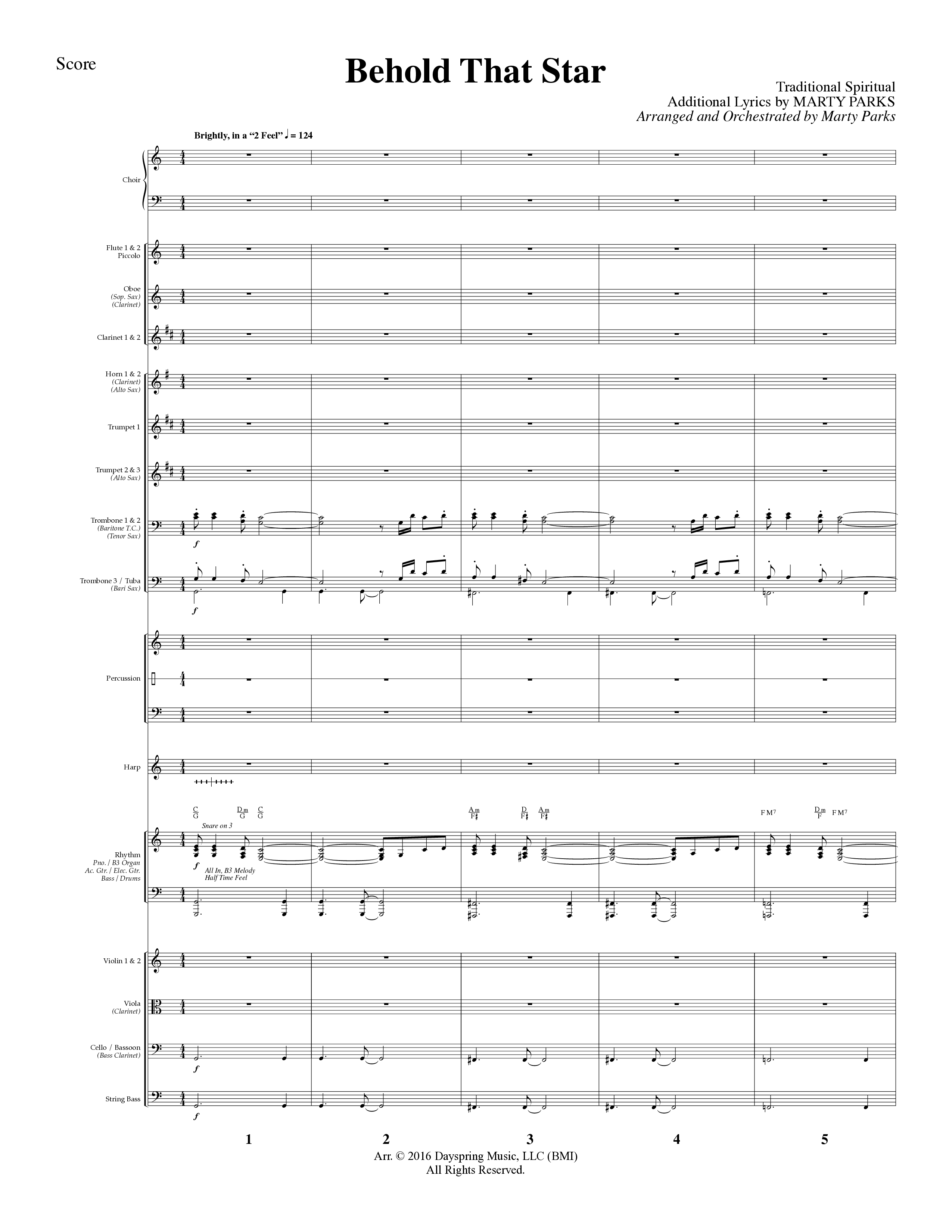 Holding On To Christmas (9 Song Choral Collection) Song 7 (Orchestration) (Word Music Choral / Arr. Marty Parks)