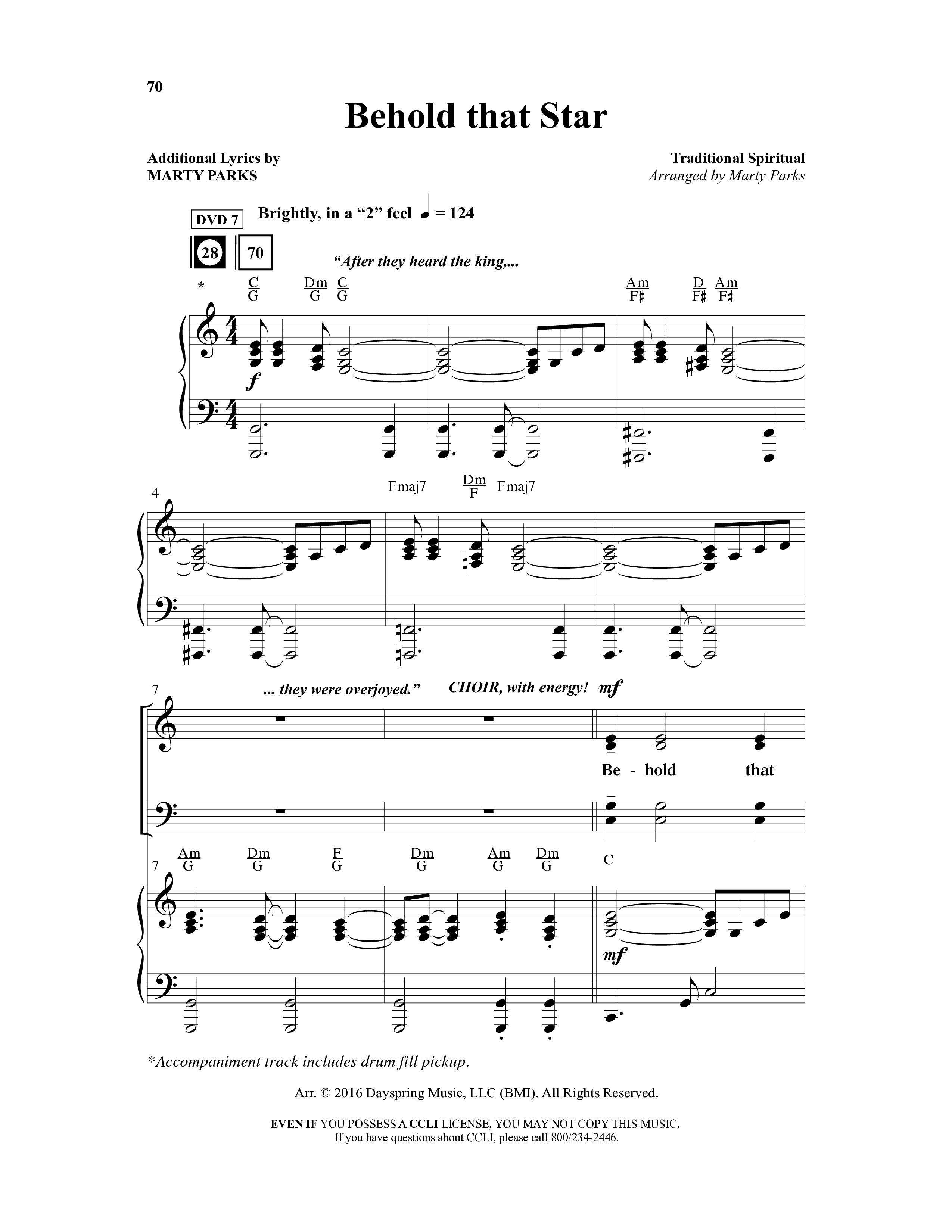 Holding On To Christmas (9 Song Choral Collection) Song 7 (Piano SATB) (Word Music Choral / Arr. Marty Parks)