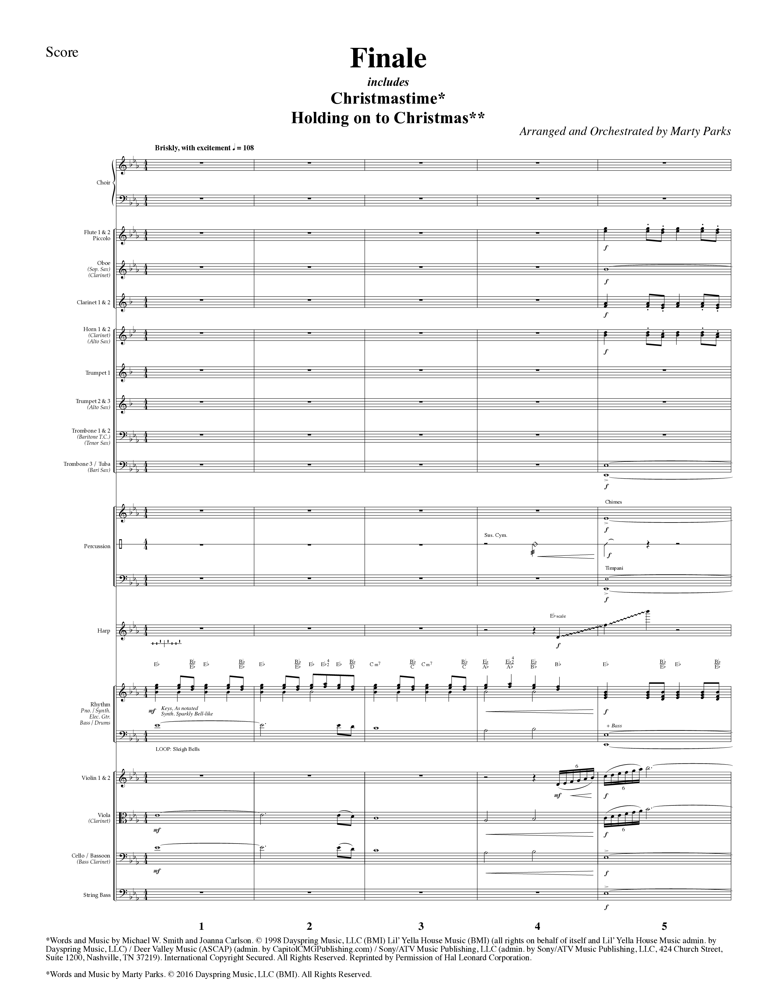 Holding On To Christmas (9 Song Choral Collection) Song 9 (Orchestration) (Word Music Choral / Arr. Marty Parks)