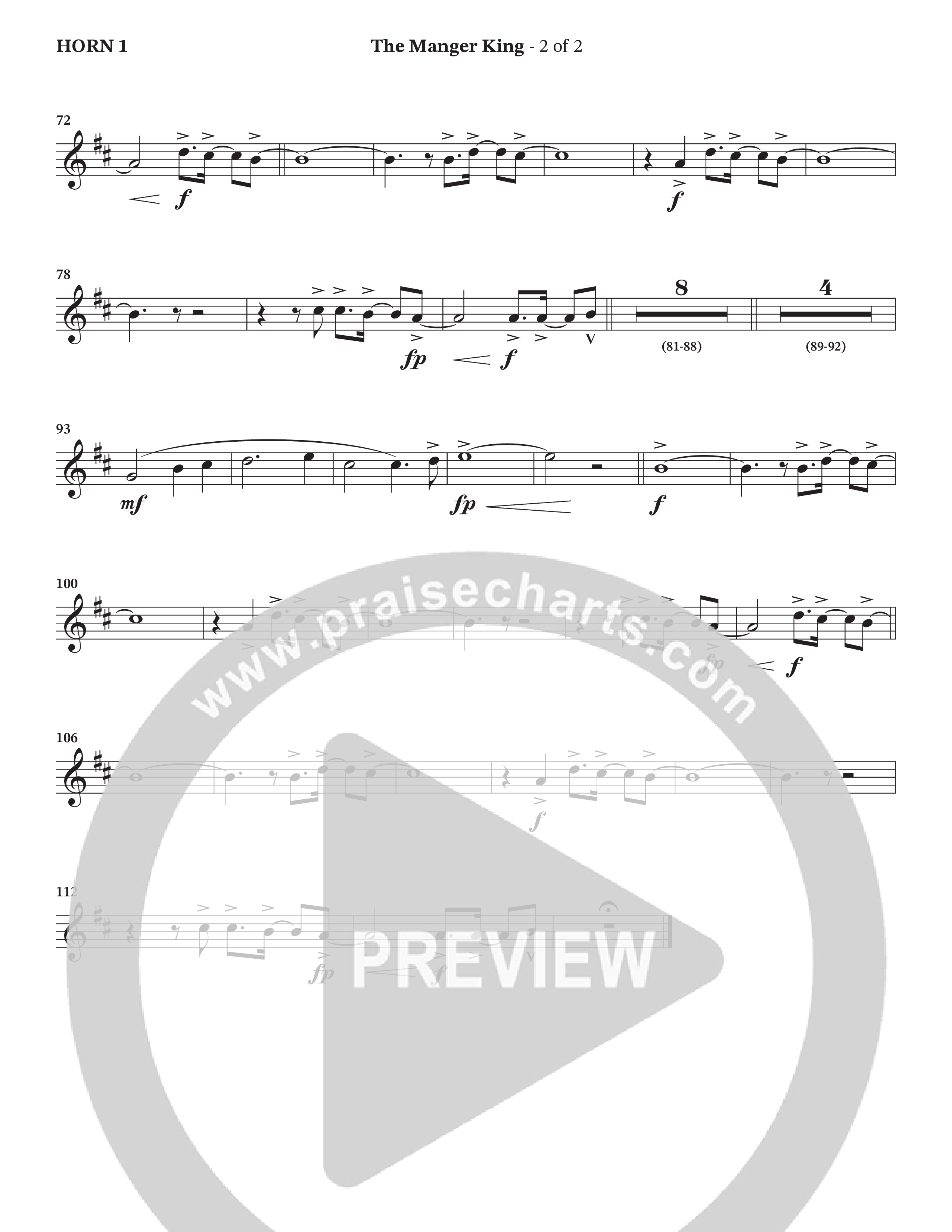 The Manger King (Choral Anthem SATB) Brass Pack (Prestonwood Worship / Arr. Jonathan Walker)