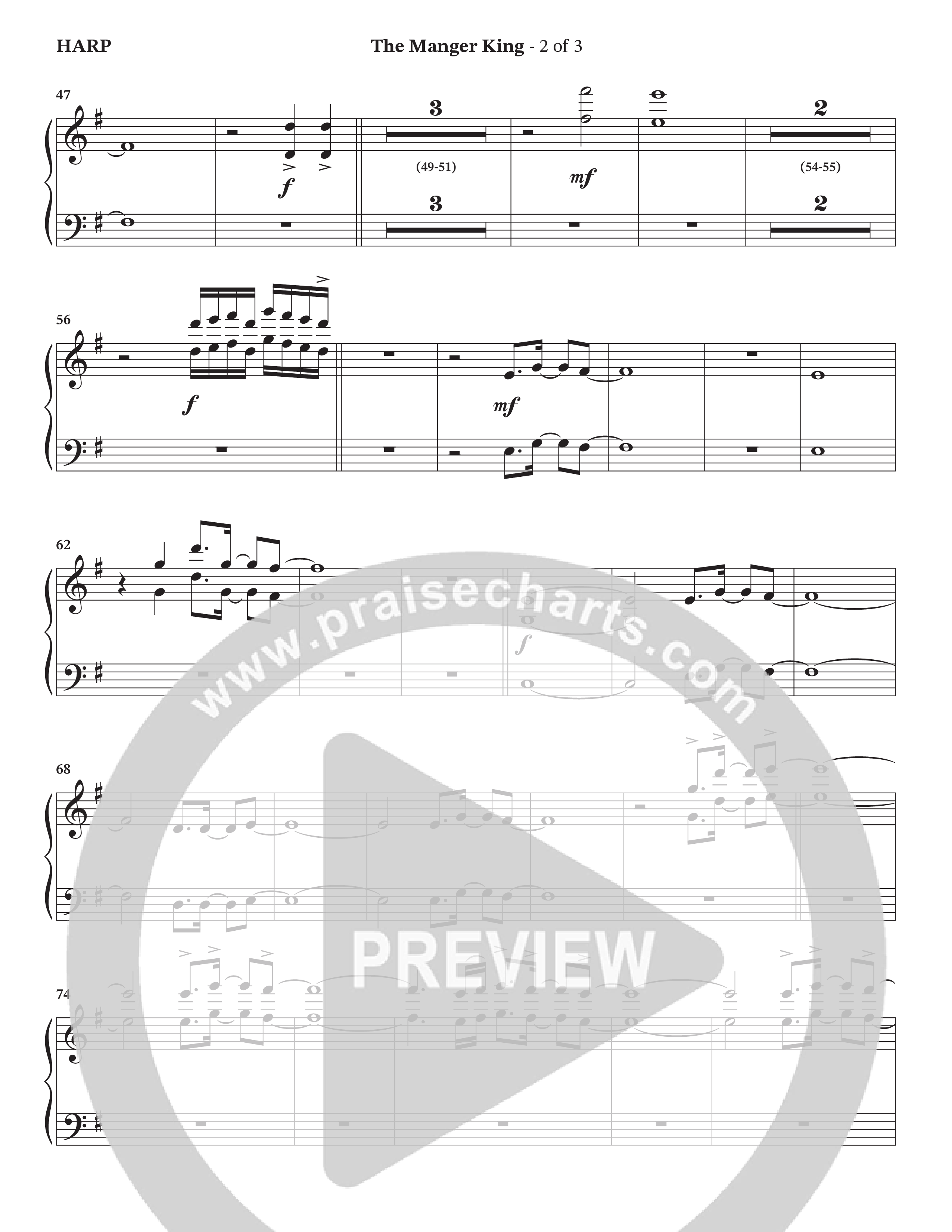 The Manger King (Choral Anthem SATB) Harp (Prestonwood Worship / Arr. Jonathan Walker)