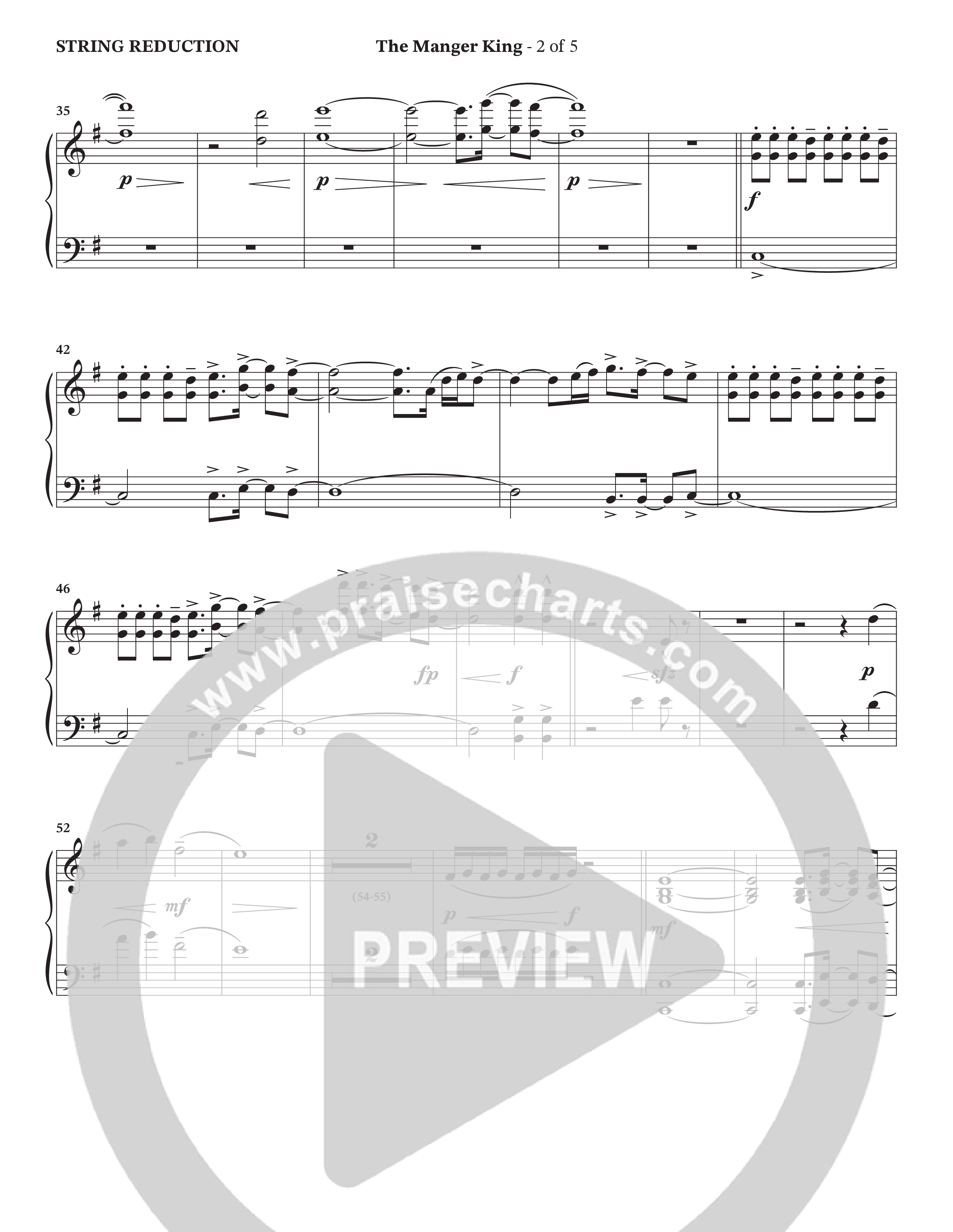 The Manger King (Choral Anthem SATB) String Reduction (Prestonwood Worship / Arr. Jonathan Walker)