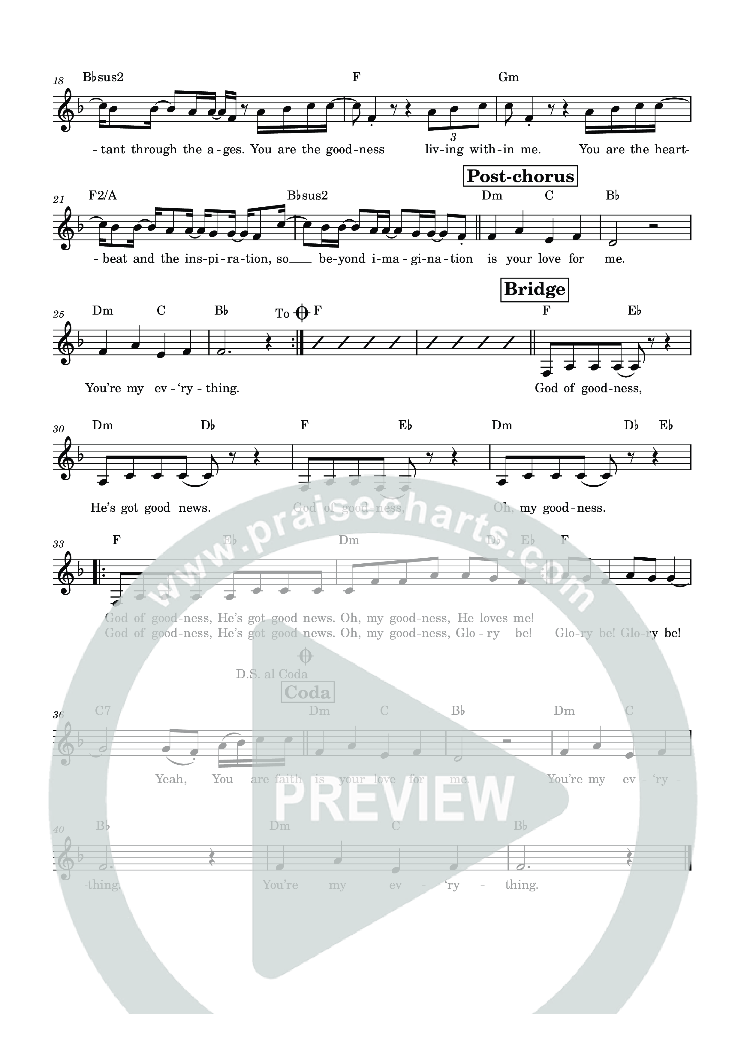 Beyond Imagination Lead Sheet Melody (Echo Harbor Worship / Lucy Spotts)