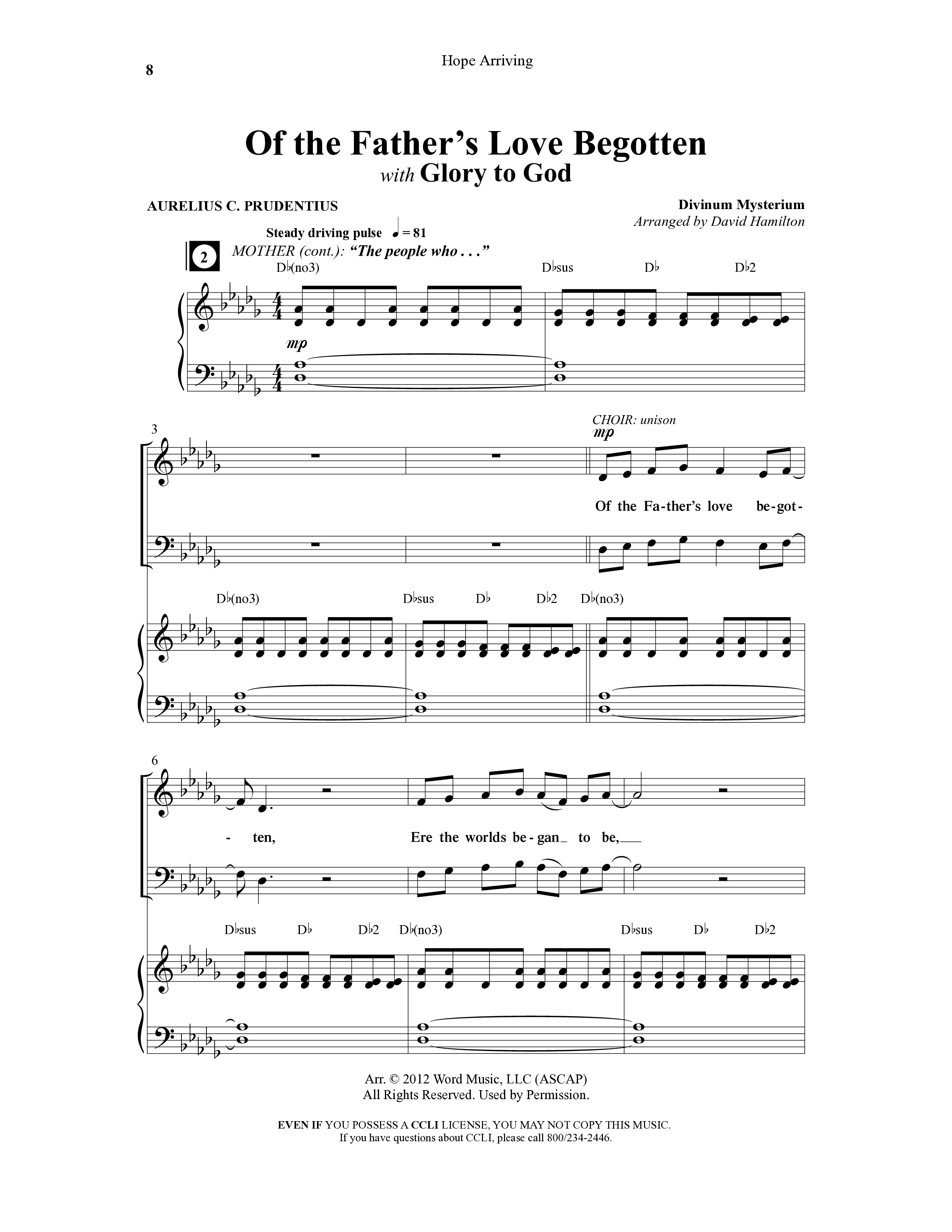 Hope Arriving (6 Song Choral Collection) Choral Book (Word Music Choral / Arr. David Hamilton)