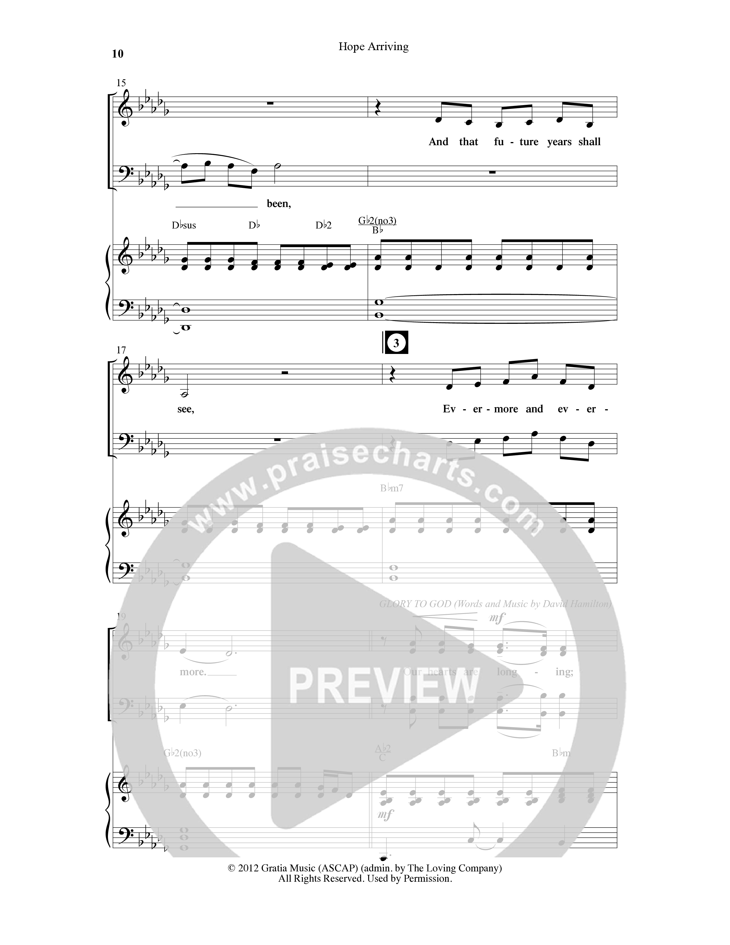 Hope Arriving (6 Song Choral Collection) Song 2 (Piano SATB) (Word Music Choral / Arr. David Hamilton)