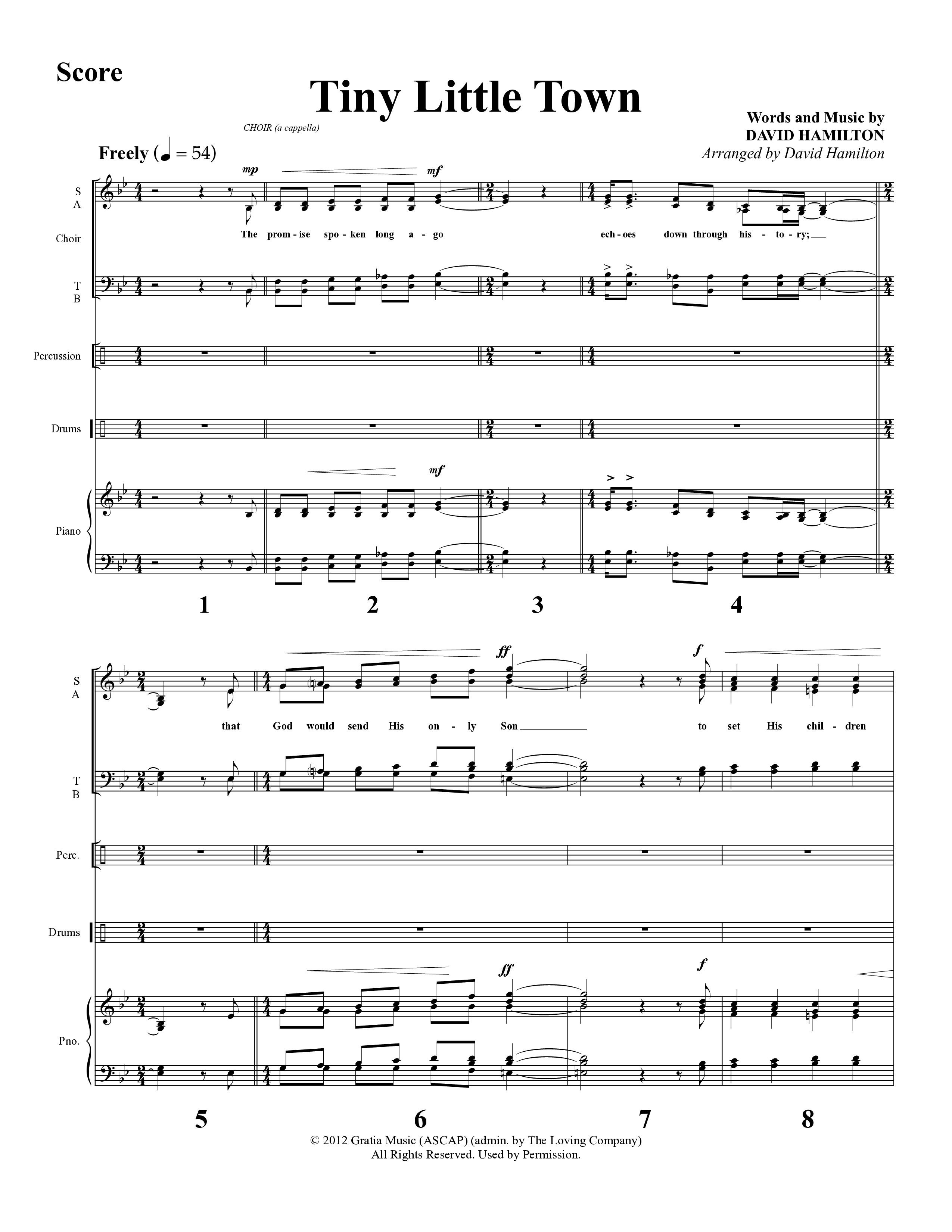 Hope Arriving (6 Song Choral Collection) Song 3 (Orchestration) (Word Music Choral / Arr. David Hamilton)