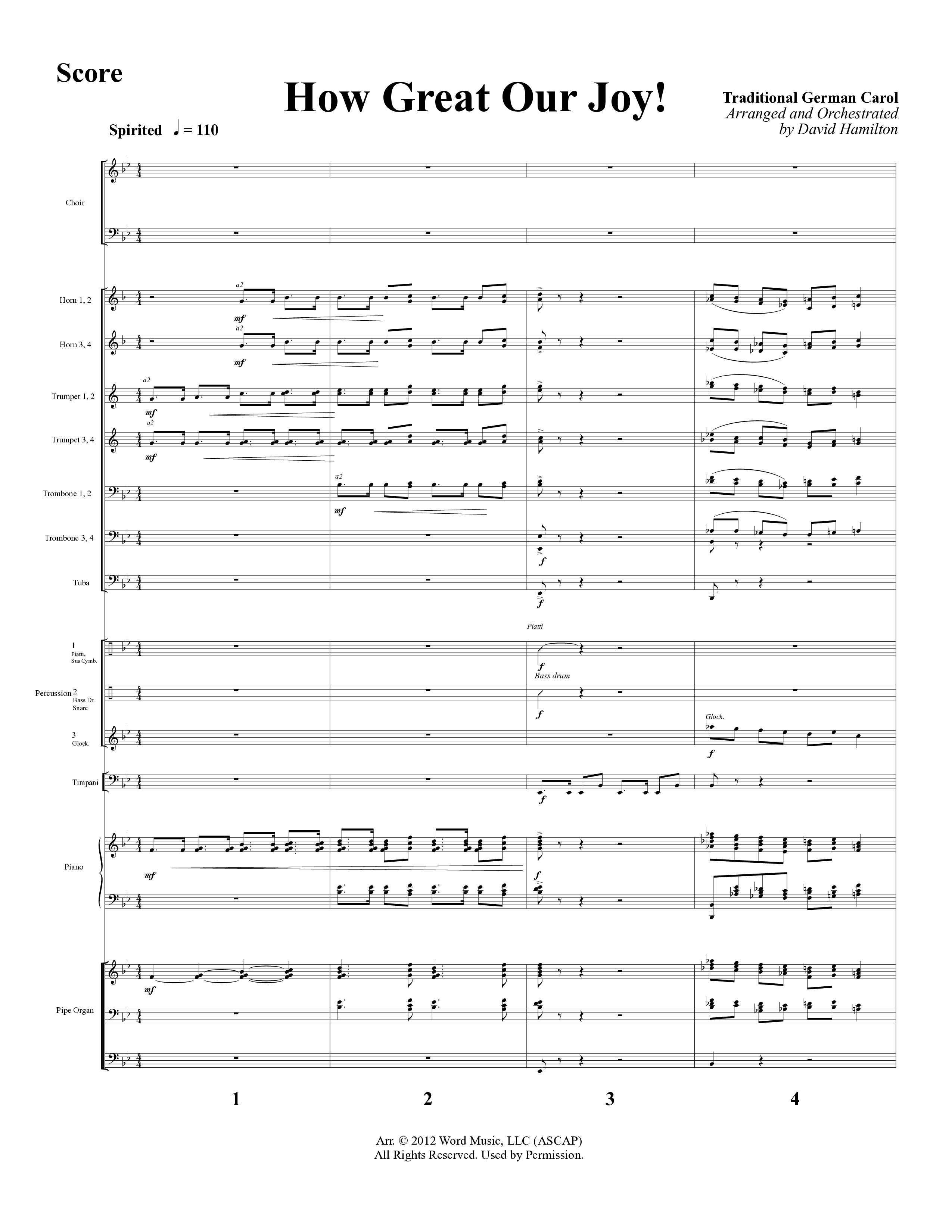 Hope Arriving (6 Song Choral Collection) Song 4 (Orchestration) (Word Music Choral / Arr. David Hamilton)