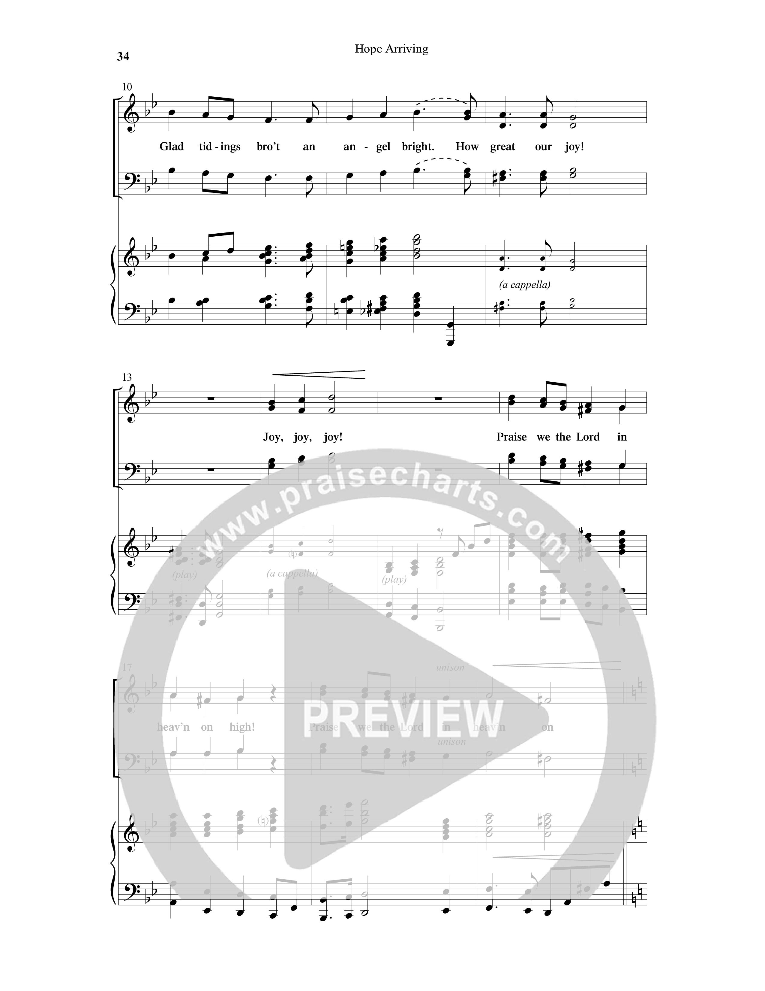 Hope Arriving (6 Song Choral Collection) Song 4 (Piano SATB) (Word Music Choral / Arr. David Hamilton)