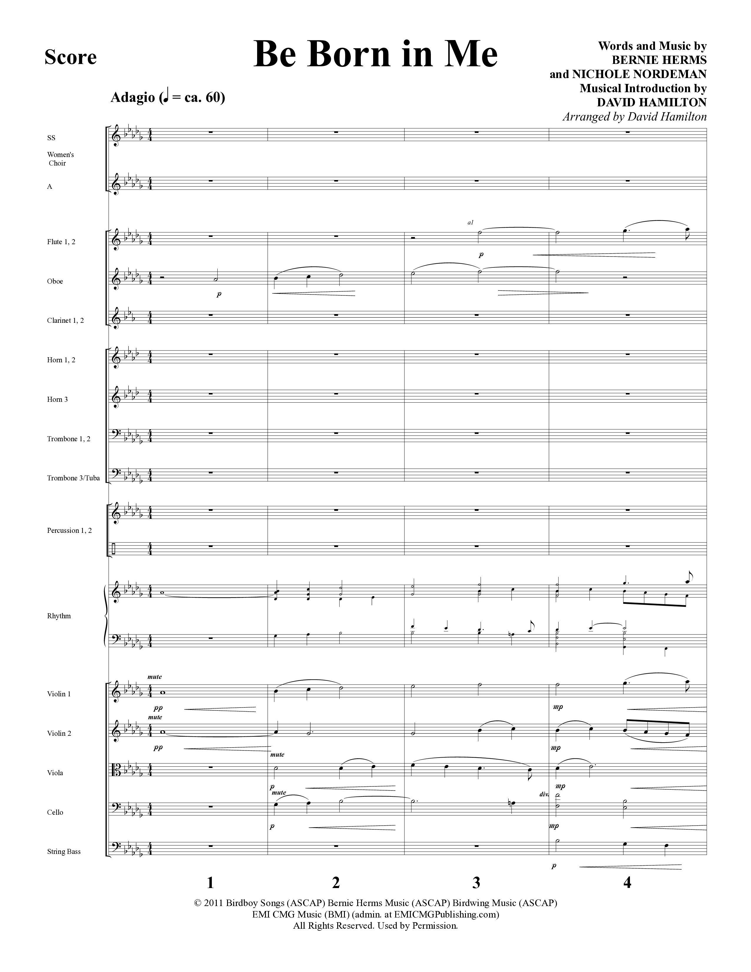 Hope Arriving (6 Song Choral Collection) Song 5 (Orchestration) (Word Music Choral / Arr. David Hamilton)