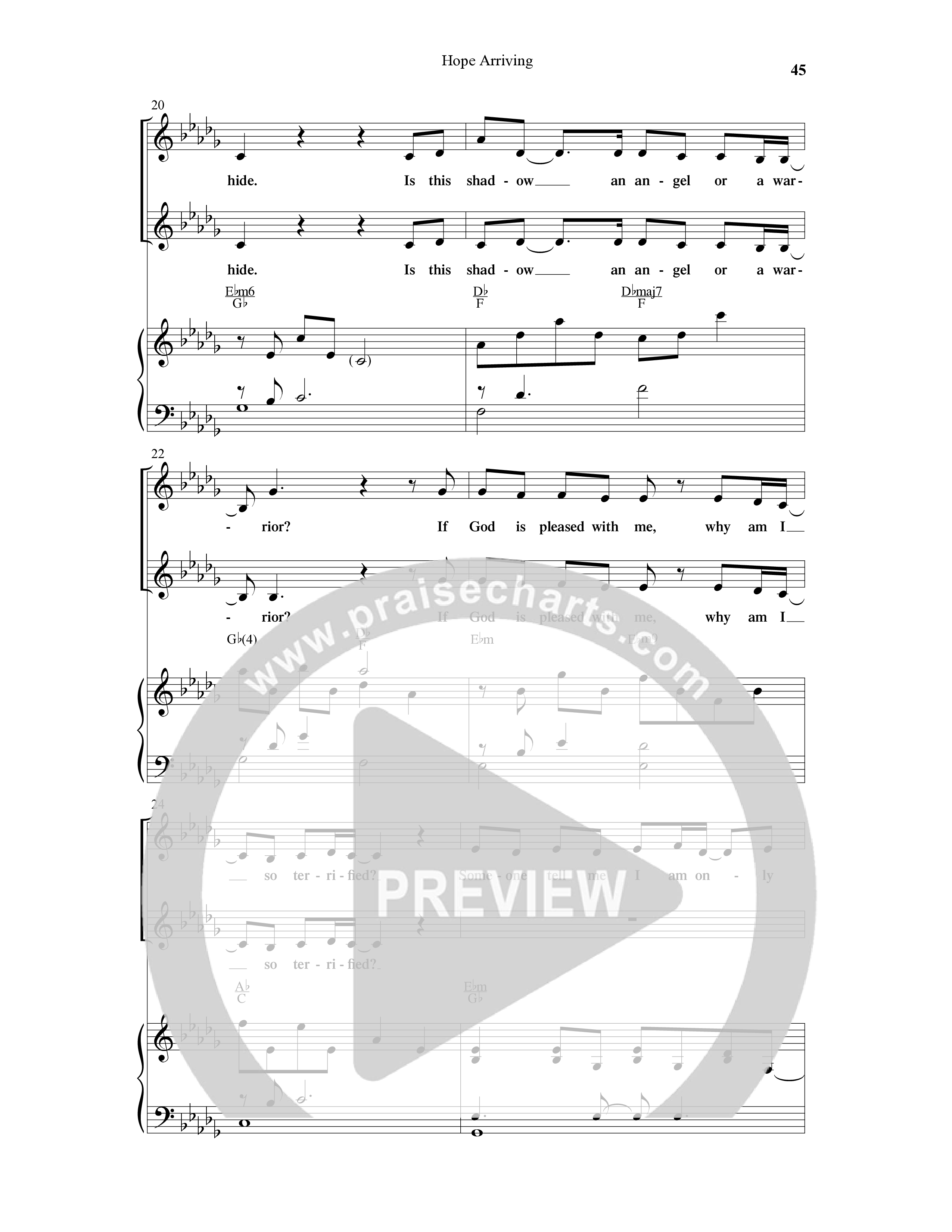 Hope Arriving (6 Song Choral Collection) Song 5 (Piano SATB) (Word Music Choral / Arr. David Hamilton)