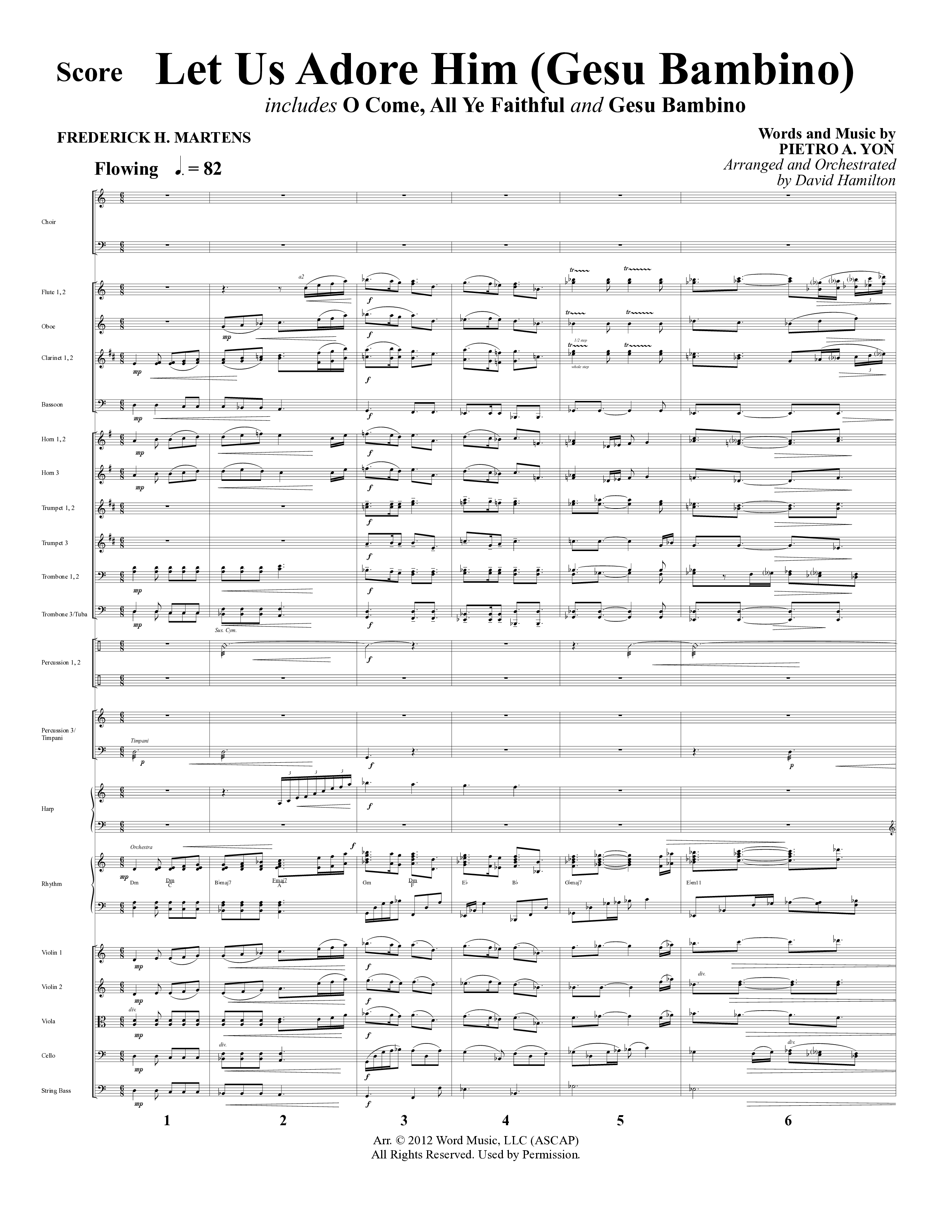 Hope Arriving (6 Song Choral Collection) Song 6 (Orchestration) (Word Music Choral / Arr. David Hamilton)