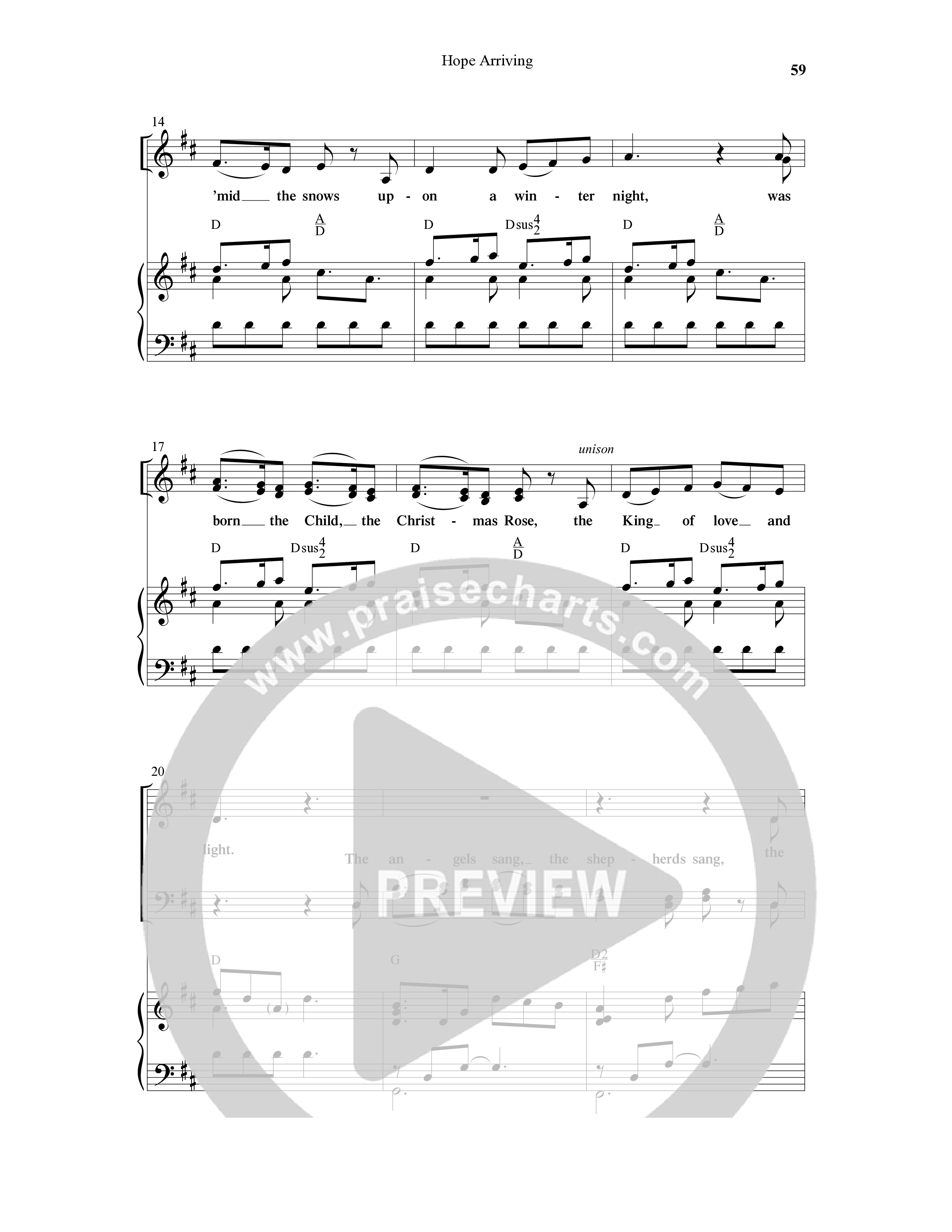Hope Arriving (6 Song Choral Collection) Song 6 (Piano SATB) (Word Music Choral / Arr. David Hamilton)
