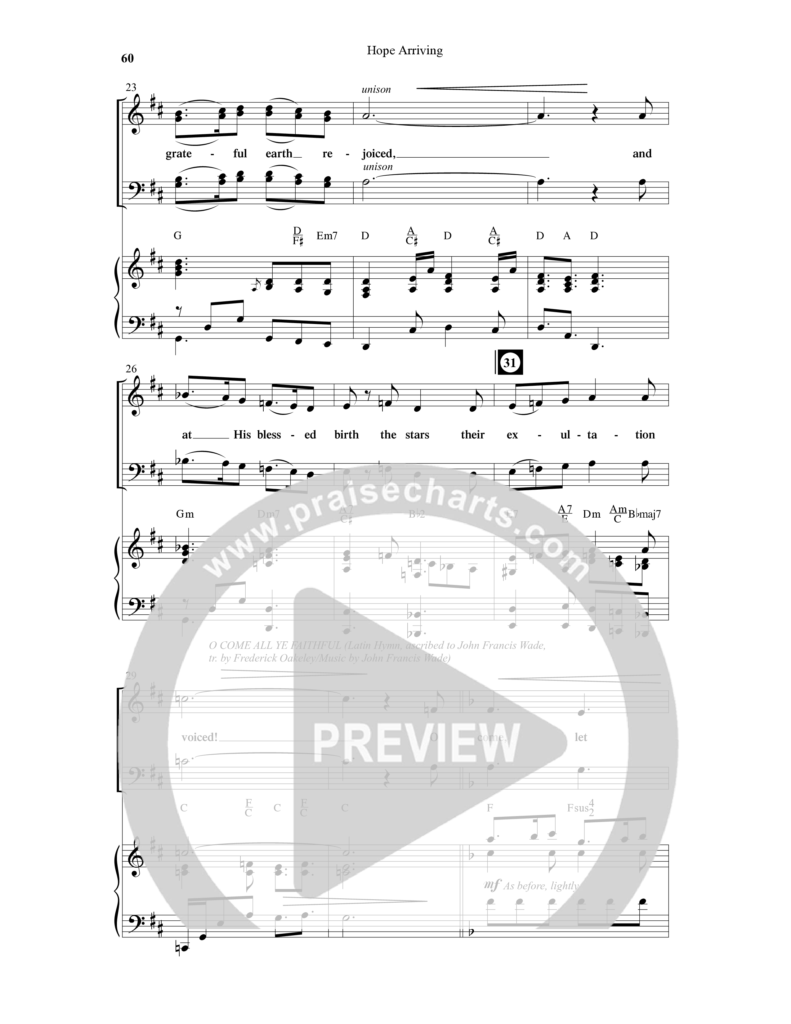 Hope Arriving (6 Song Choral Collection) Song 6 (Piano SATB) (Word Music Choral / Arr. David Hamilton)