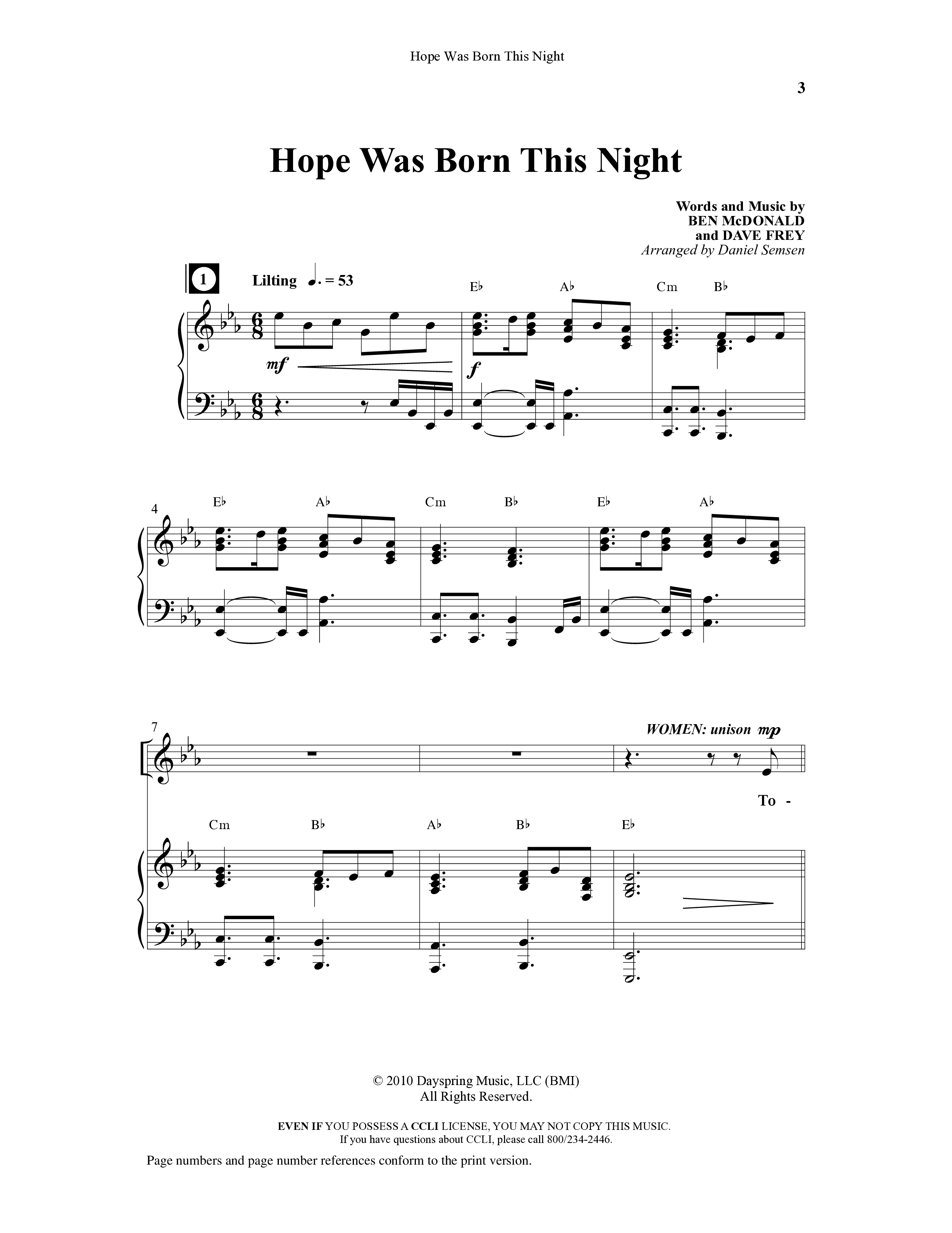 Hope Was Born This Night (6 Song Choral Collection) Choral Book (Word Music Choral)