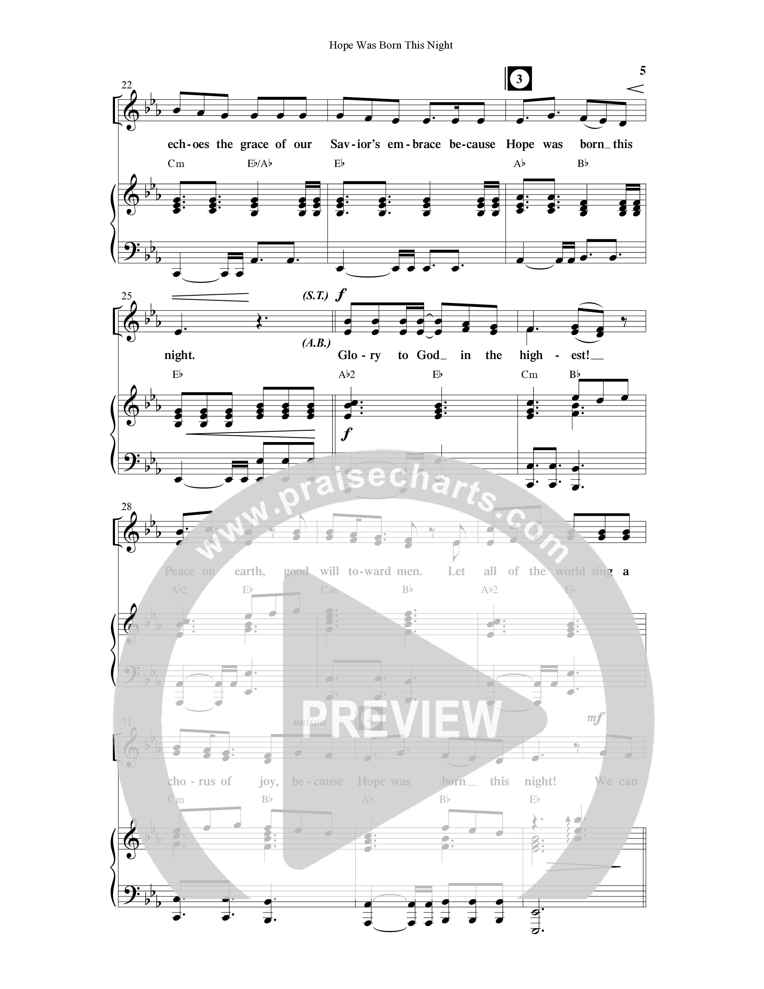 Hope Was Born This Night (6 Song Choral Collection) Song 1 (Piano SATB) (Word Music Choral)