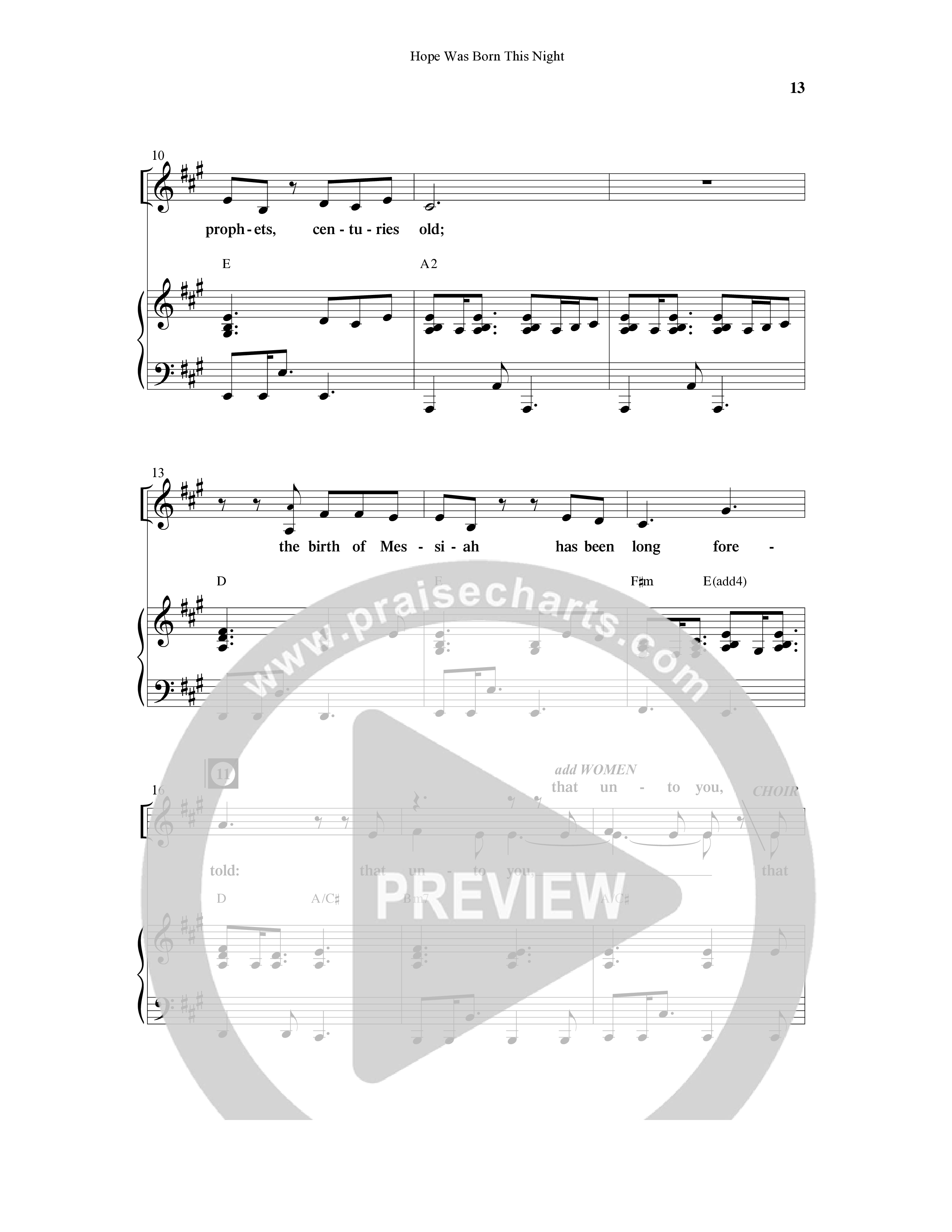 Hope Was Born This Night (6 Song Choral Collection) Song 2 (Piano SATB) (Word Music Choral)