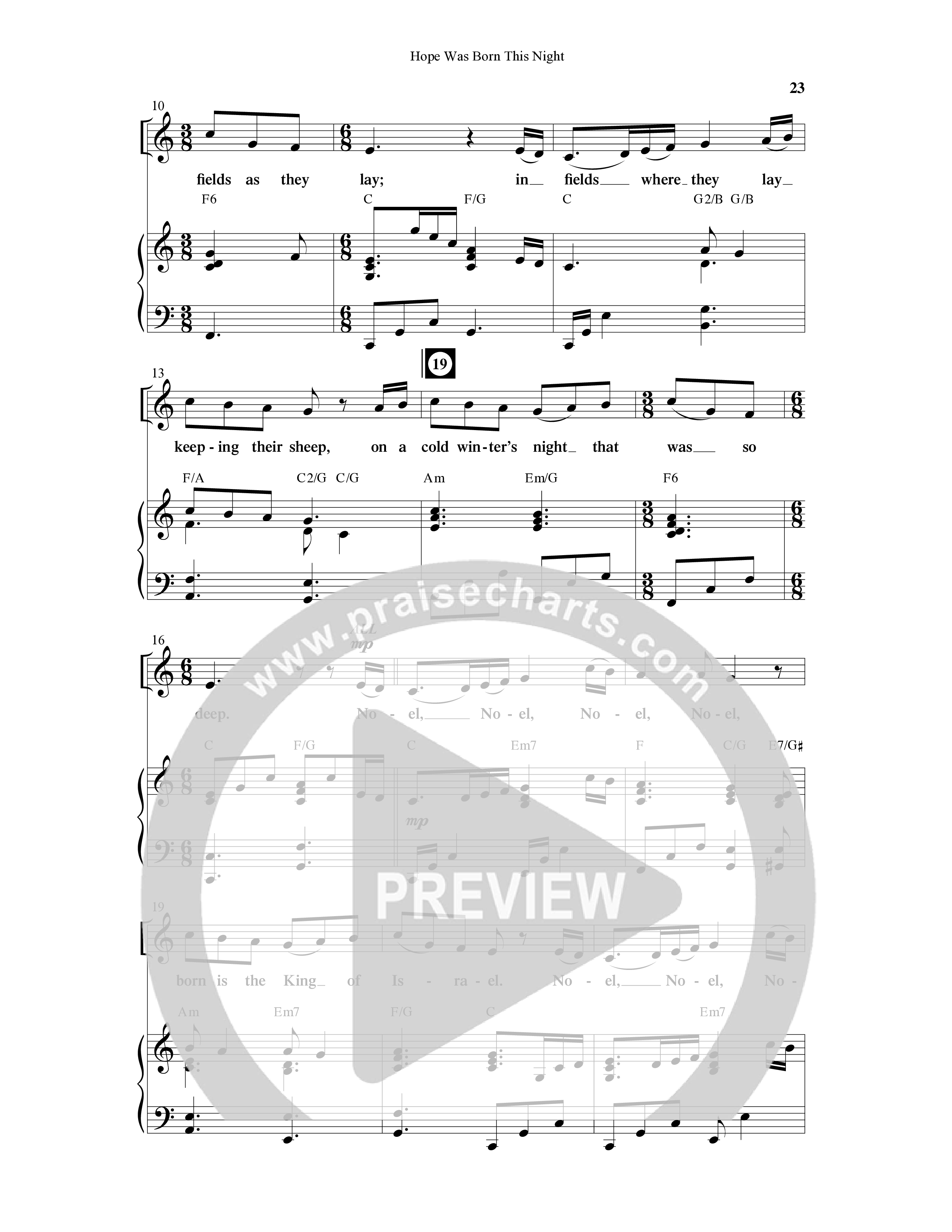 Hope Was Born This Night (6 Song Choral Collection) Song 3 (Piano SATB) (Word Music Choral)
