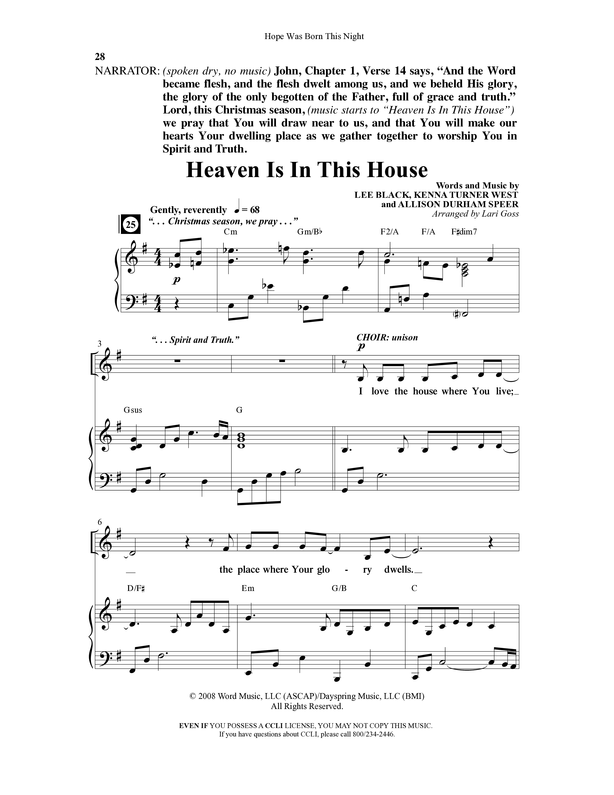 Hope Was Born This Night (6 Song Choral Collection) Song 4 (Piano SATB) (Word Music Choral)