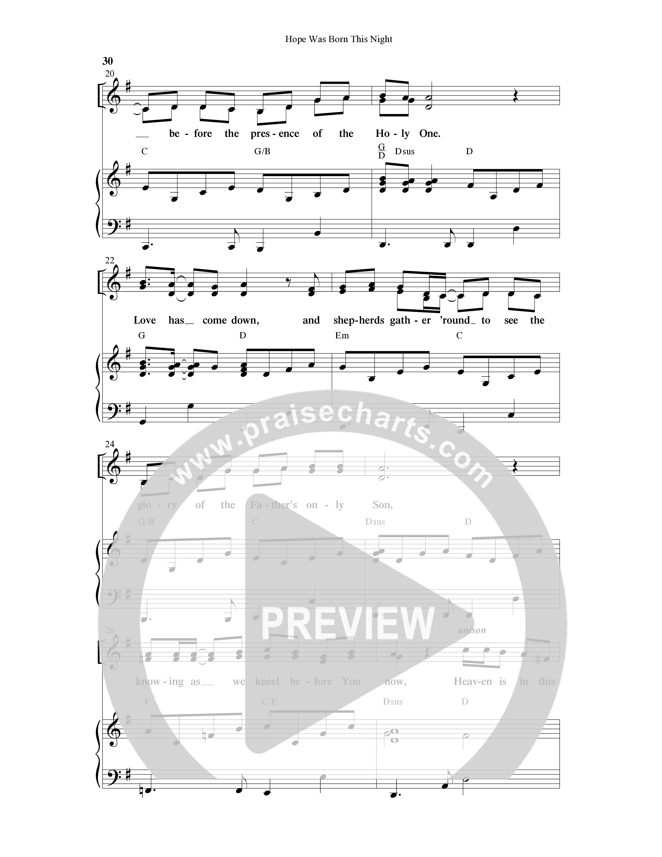Hope Was Born This Night (6 Song Choral Collection) Song 4 (Piano SATB) (Word Music Choral)