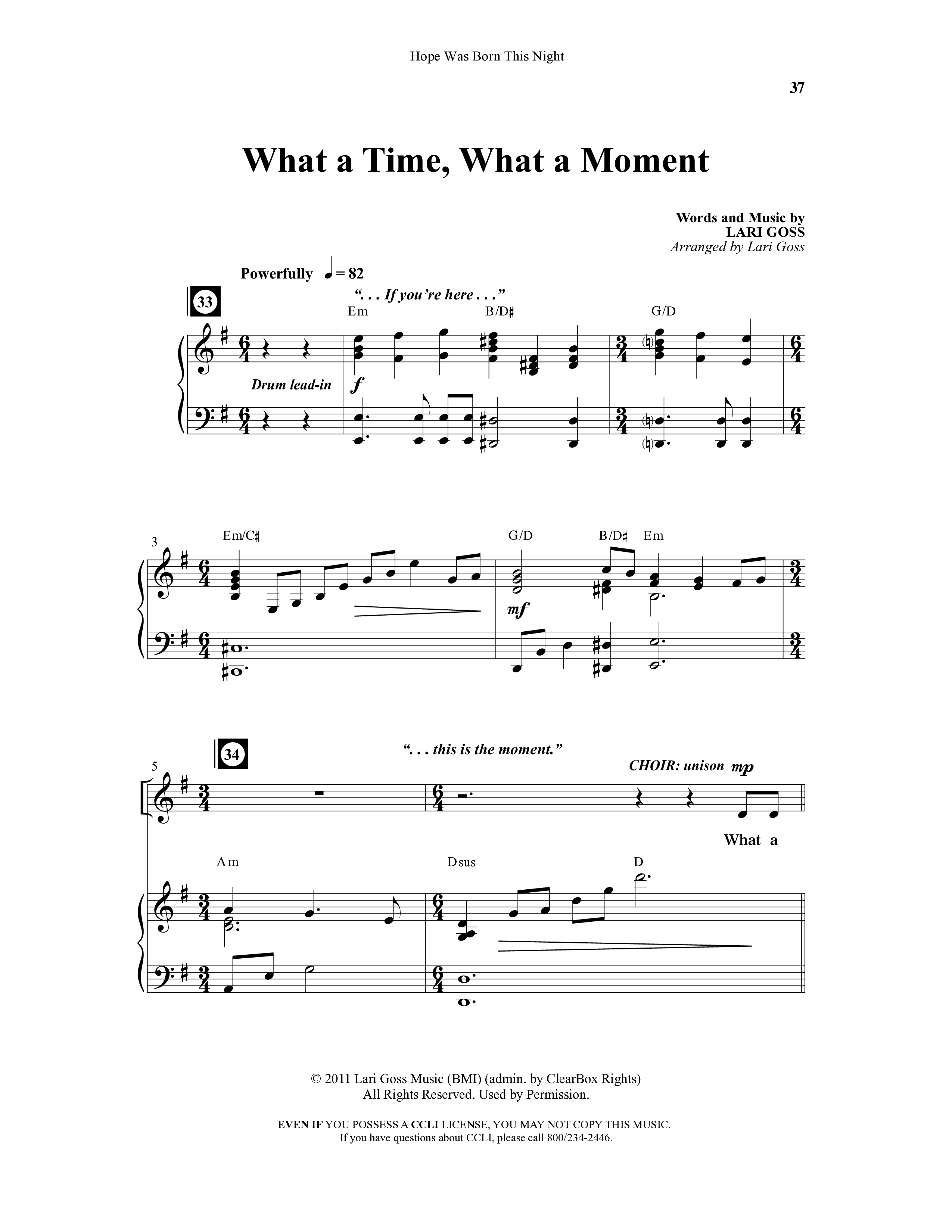 Hope Was Born This Night (6 Song Choral Collection) Song 5 (Piano SATB) (Word Music Choral)