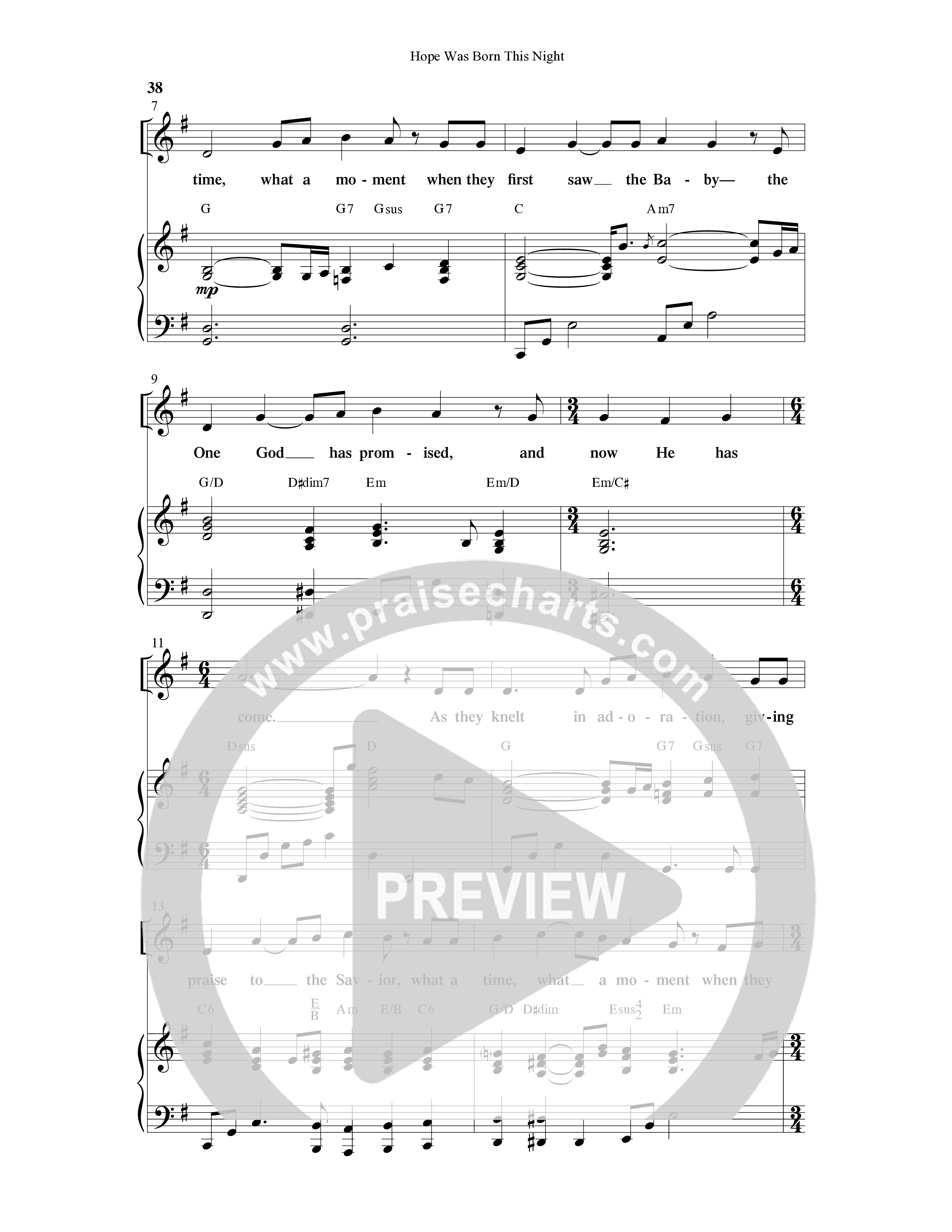 Hope Was Born This Night (6 Song Choral Collection) Song 5 (Piano SATB) (Word Music Choral)