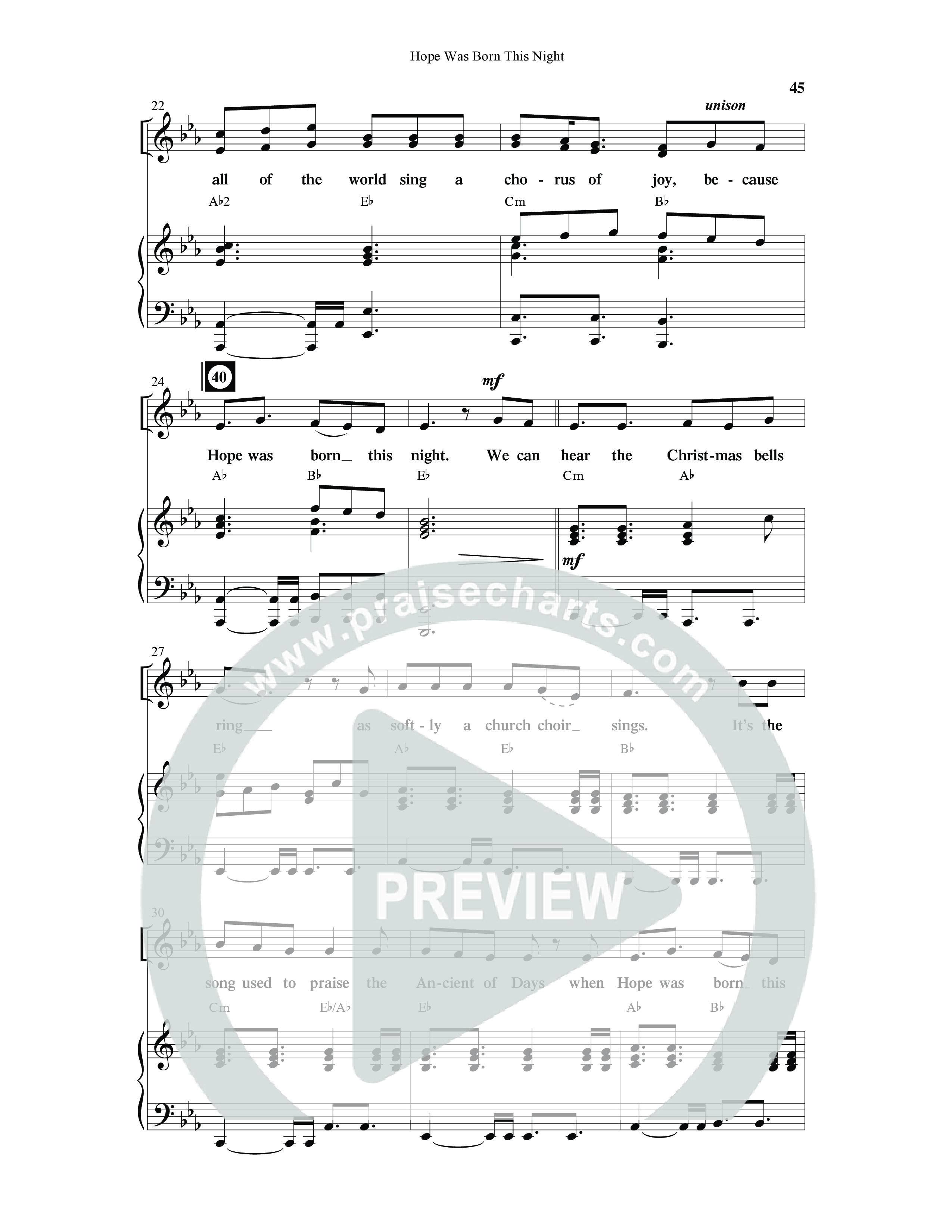 Hope Was Born This Night (6 Song Choral Collection) Song 6 (Piano SATB) (Word Music Choral)