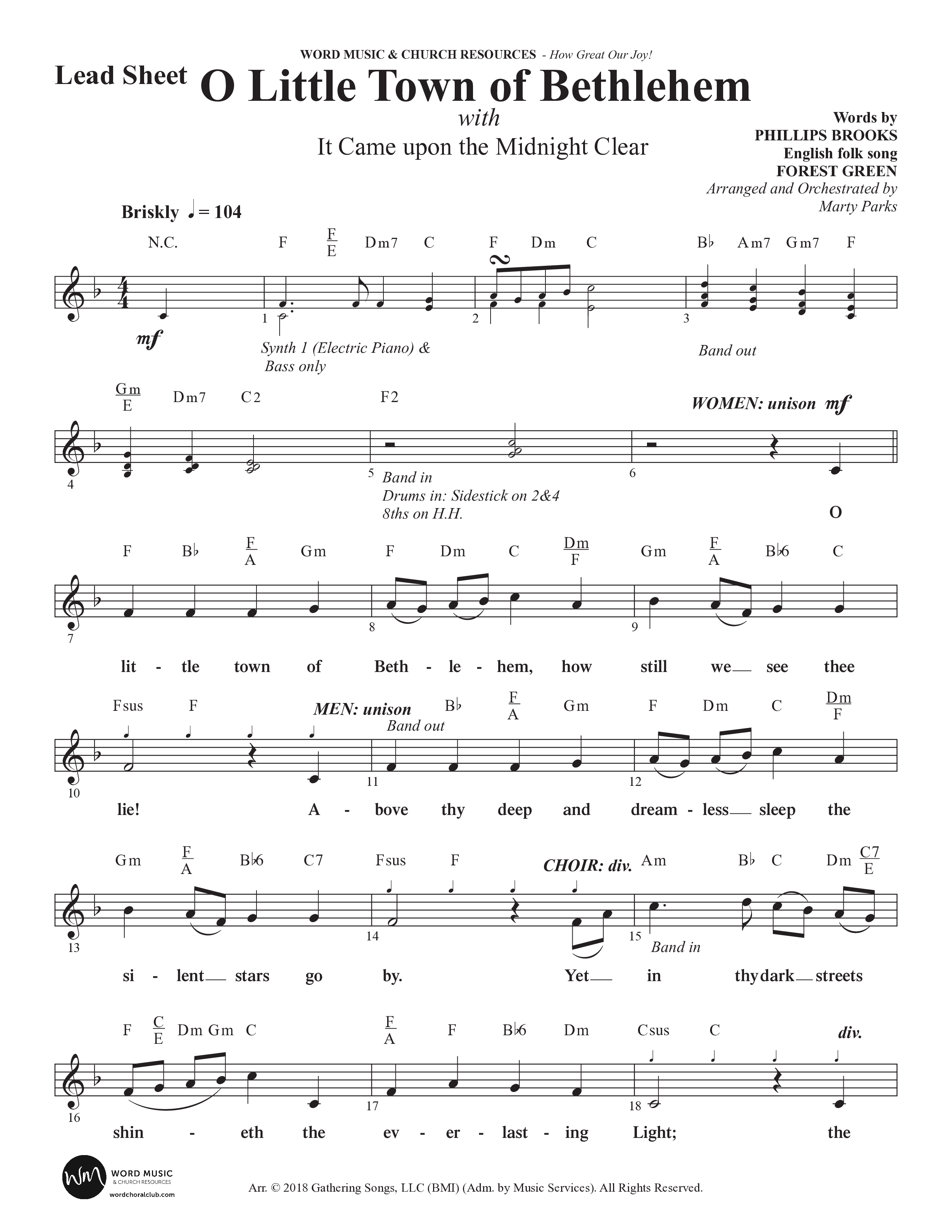 How Great Our Joy (10 Song Choral Collection) Song 2 (Lead & Chords) (Word Music Choral / Arr. Marty Parks)