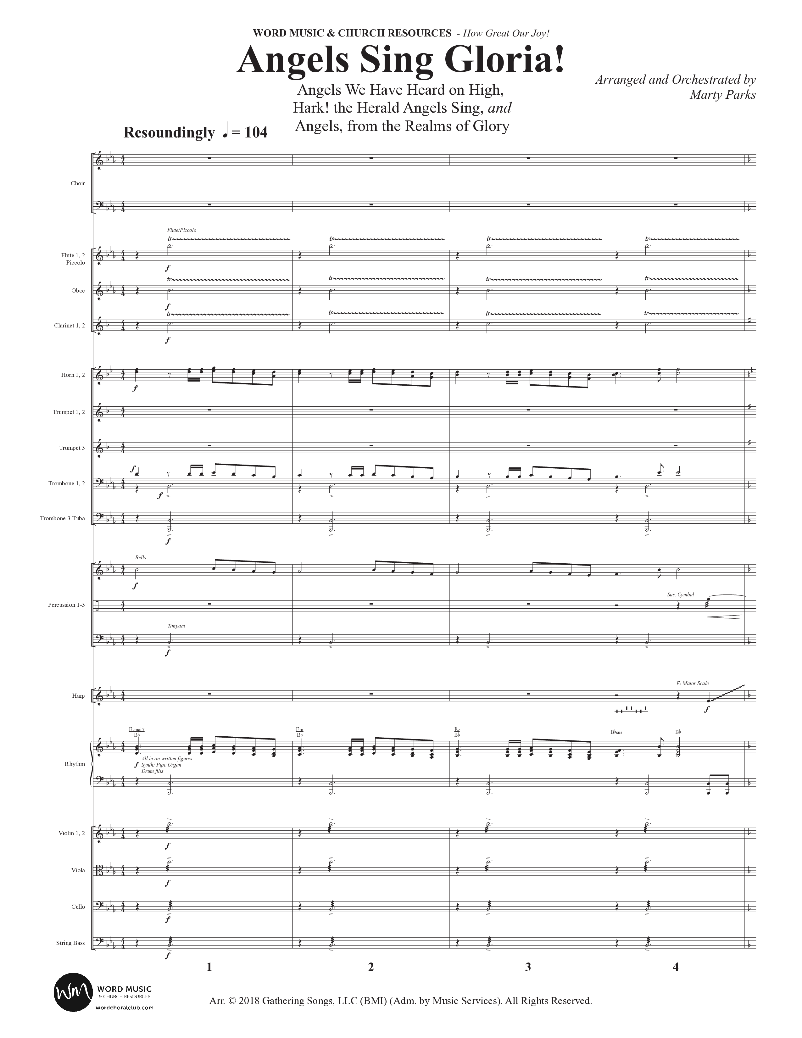 How Great Our Joy (10 Song Choral Collection) Song 2 (Orchestration) (Word Music Choral / Arr. Marty Parks)